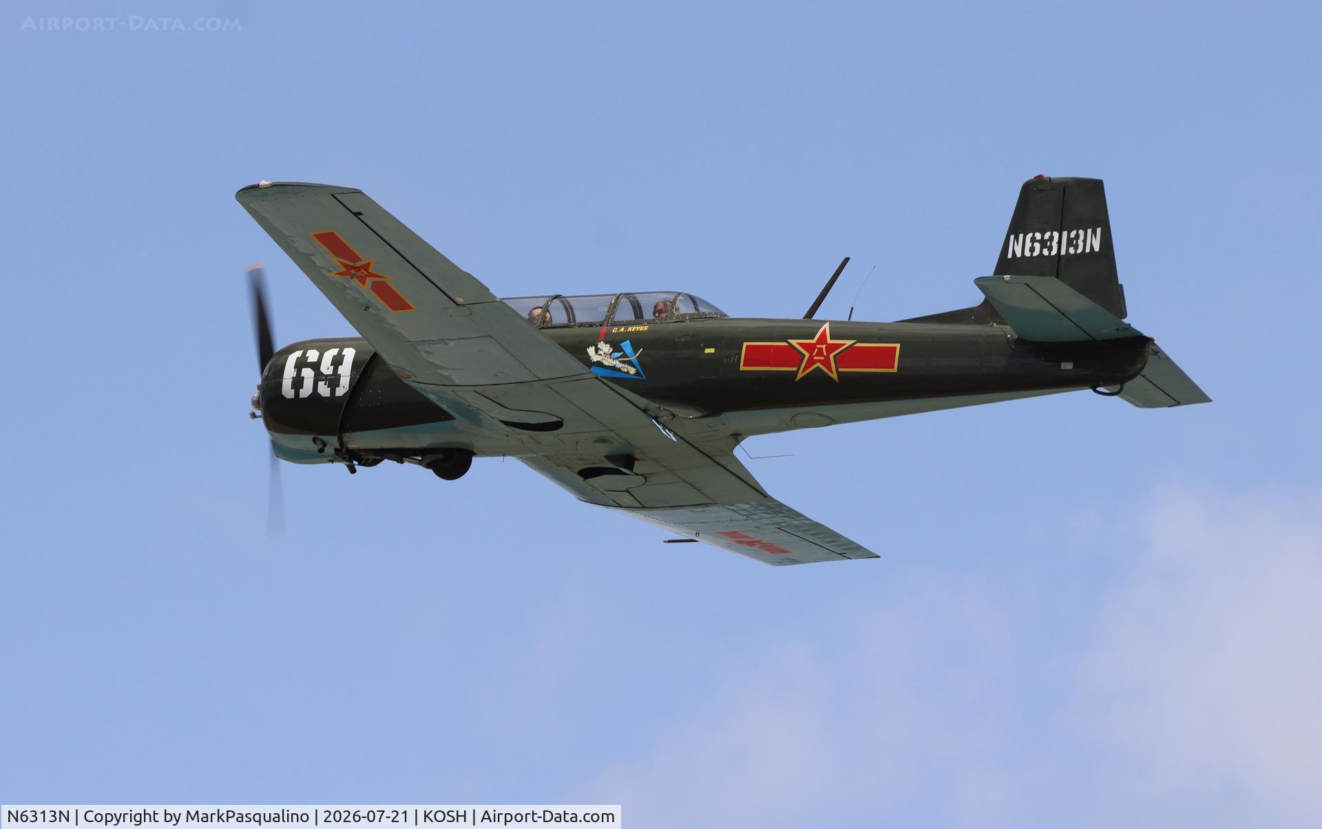 Aircraft N6313N, 1979 Nanchang CJ-6A, c/n 3532022, Nanchang CJ-6A, at KOSH, photo by MarkPasqualino