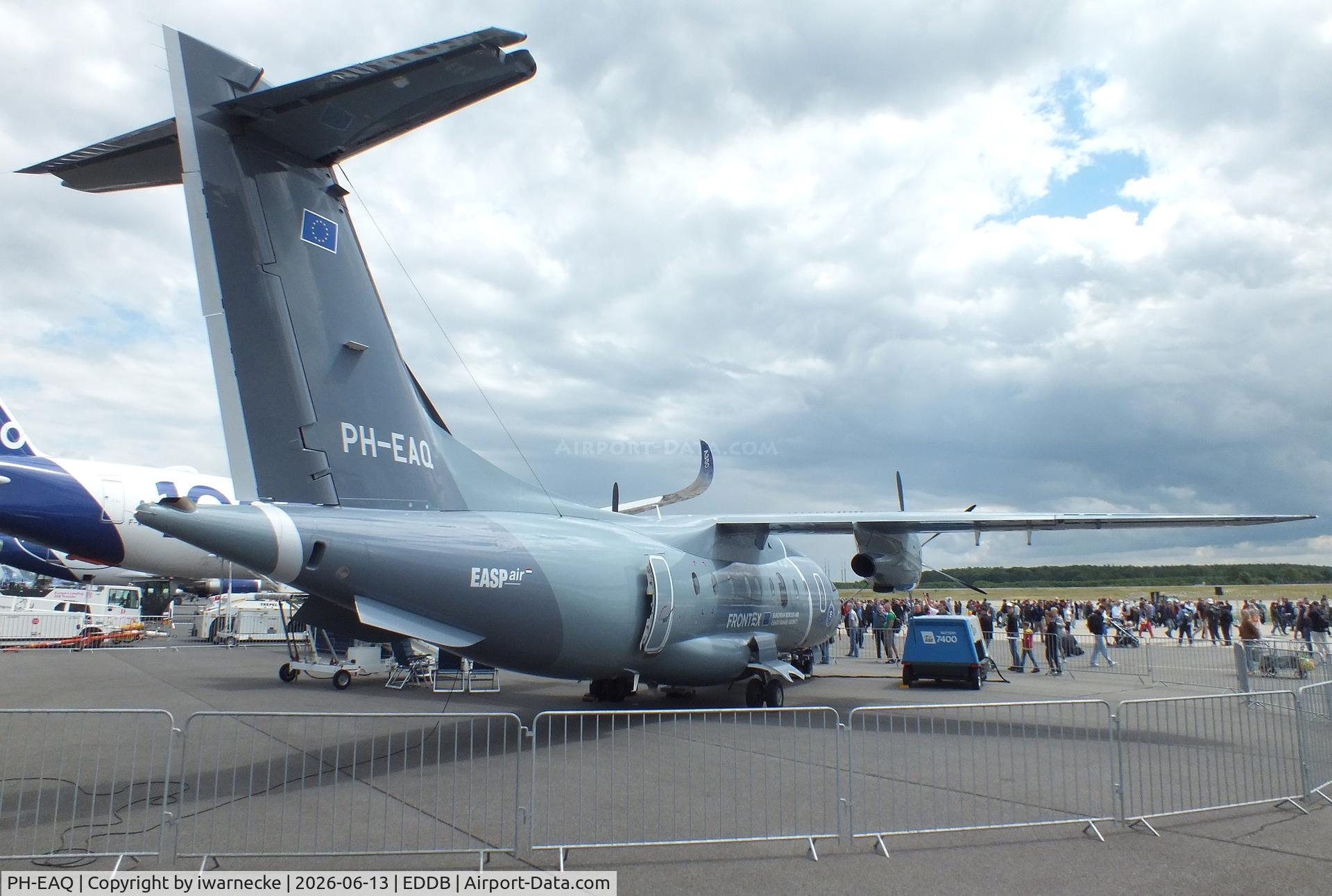 Aircraft PH-EAQ, Dornier Do328-120, c/n 3051, Dornier Do328-120 of FRONTEX (European Border and Coast-Guard Agency) at ILA 2026, Berlin, at EDDB, photo by iwarnecke