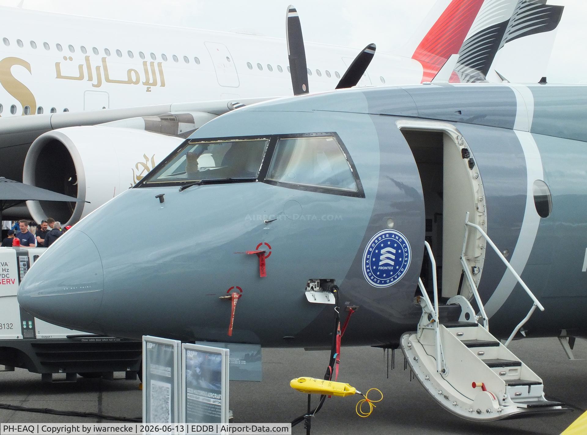 Aircraft PH-EAQ, Dornier Do328-120, c/n 3051, Dornier Do328-120 of FRONTEX (European Border and Coast Guard Agency) at ILA 2026, Berlin, at EDDB, photo by iwarnecke