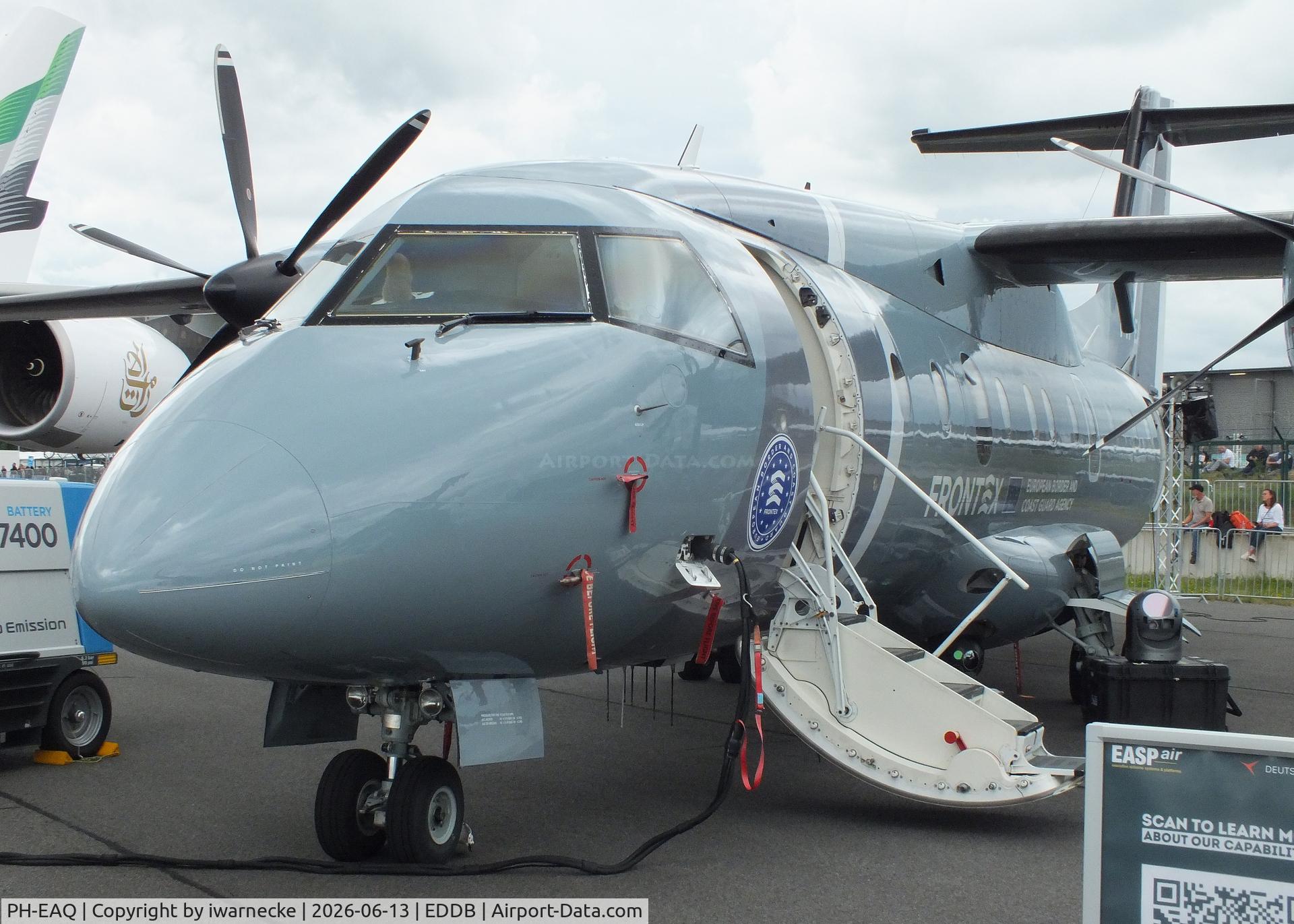 Aircraft PH-EAQ, Dornier Do328-120, c/n 3051, Dornier Do328-120 of FRONTEX (European Border and Coast Guard Agency) at ILA 2026, Berlin, at EDDB, photo by iwarnecke