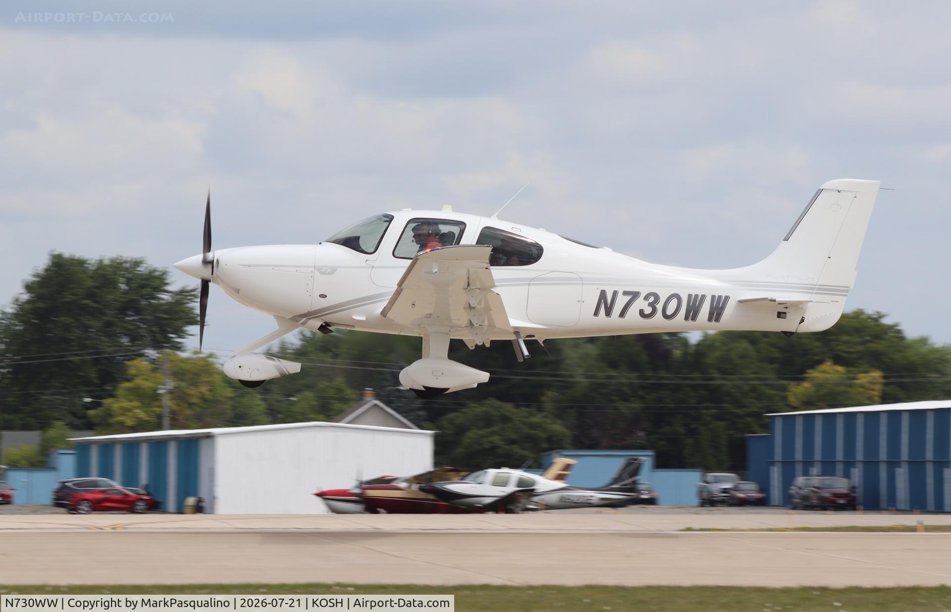 Aircraft N730WW, 2026 Cirrus Design Corp SR22T, c/n 11190, Cirrus SR22T, at KOSH, photo by MarkPasqualino