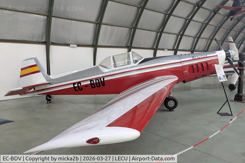 Aircraft EC-BDV, Zlin Z-526A Akrobat, c/n 1004, Preserved, at LECU, photo by micka2b
