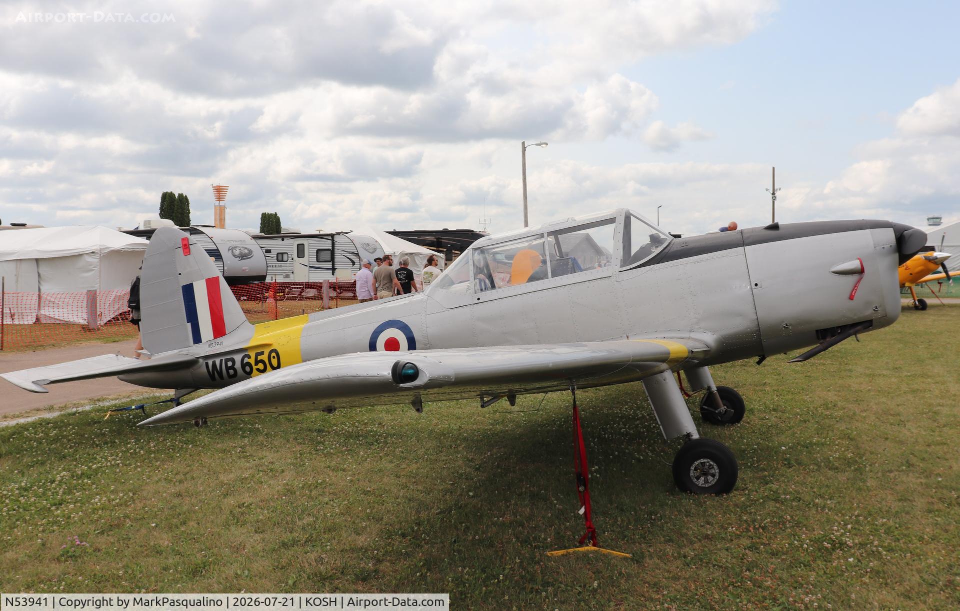 Aircraft N53941, 1950 De Havilland DHC-1 Chipmunk T.10, c/n C1/0088, DHC-1 Chipmunk T.10, at KOSH, photo by MarkPasqualino