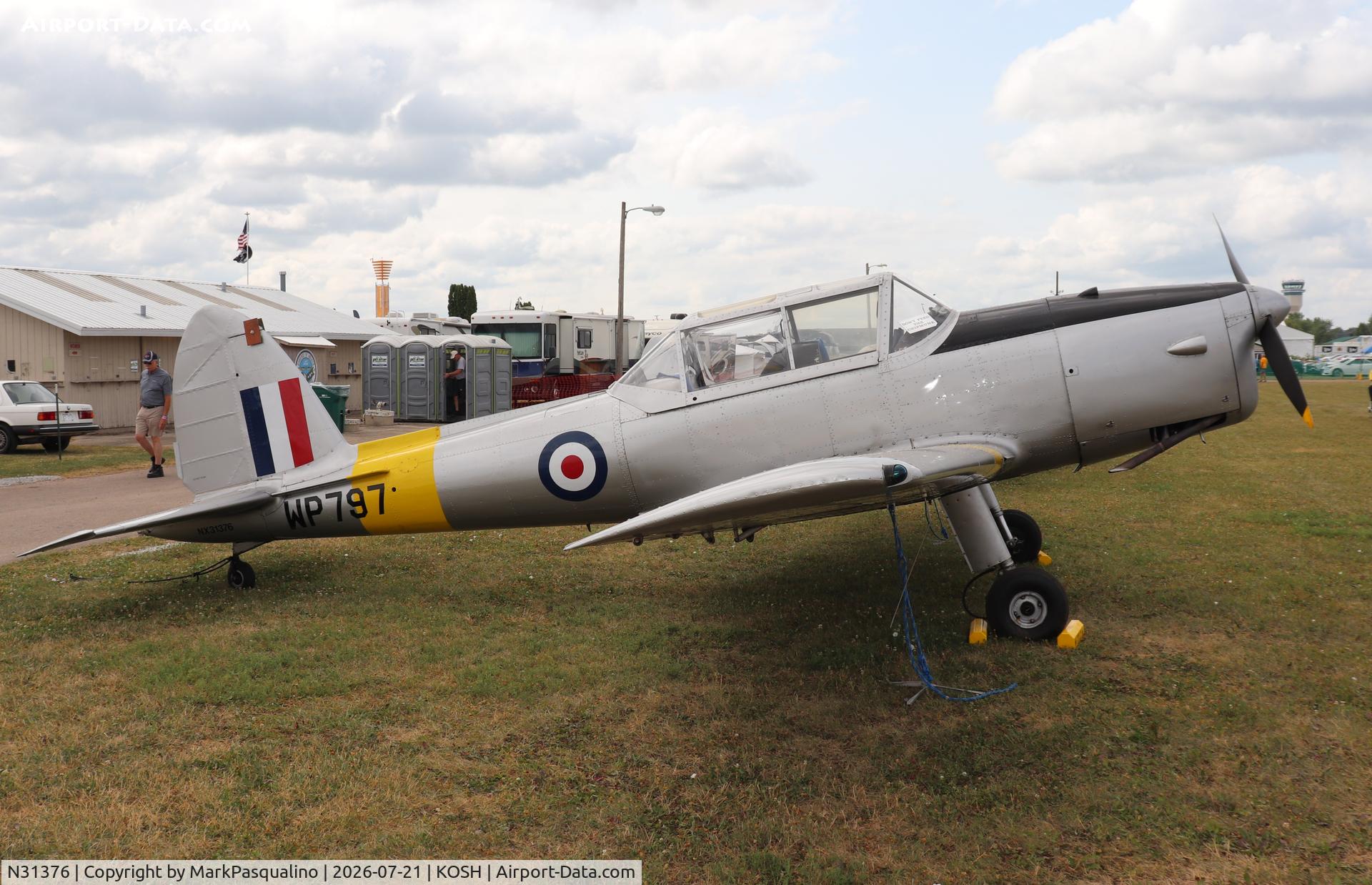 Aircraft N31376, 1951 De Havilland DHC-1 Chipmunk T.10, c/n C1/0689 (DHB-580?), DHC-1 Chipmunk T.10, at KOSH, photo by MarkPasqualino