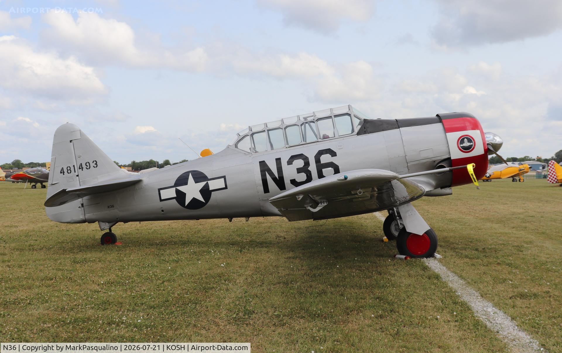 Aircraft N36, 1944 North American AT-6F Texan, c/n 121-42765, North American AT-6F, at KOSH, photo by MarkPasqualino