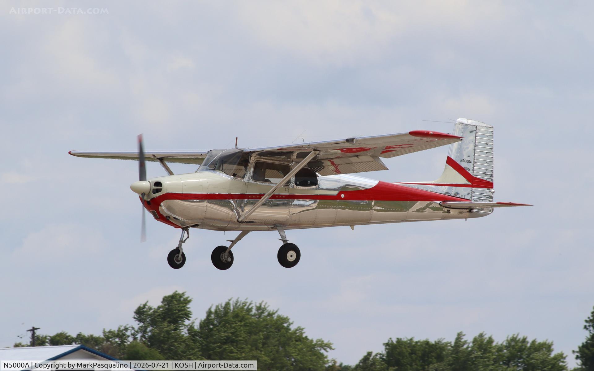 Aircraft N5000A, 1955 Cessna 172, c/n 28000, Cessna 172, at KOSH, photo by MarkPasqualino