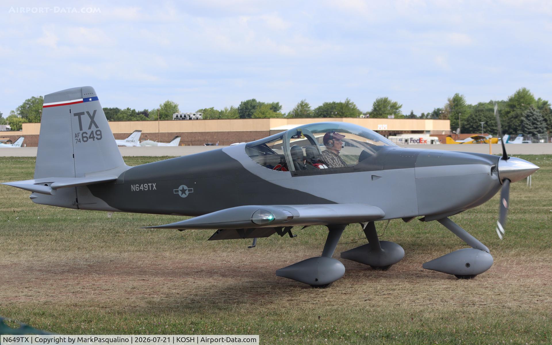 Aircraft N649TX, 2024 Dabney James B RV-14A, c/n 140150, Vans RV-14A, at KOSH, photo by MarkPasqualino