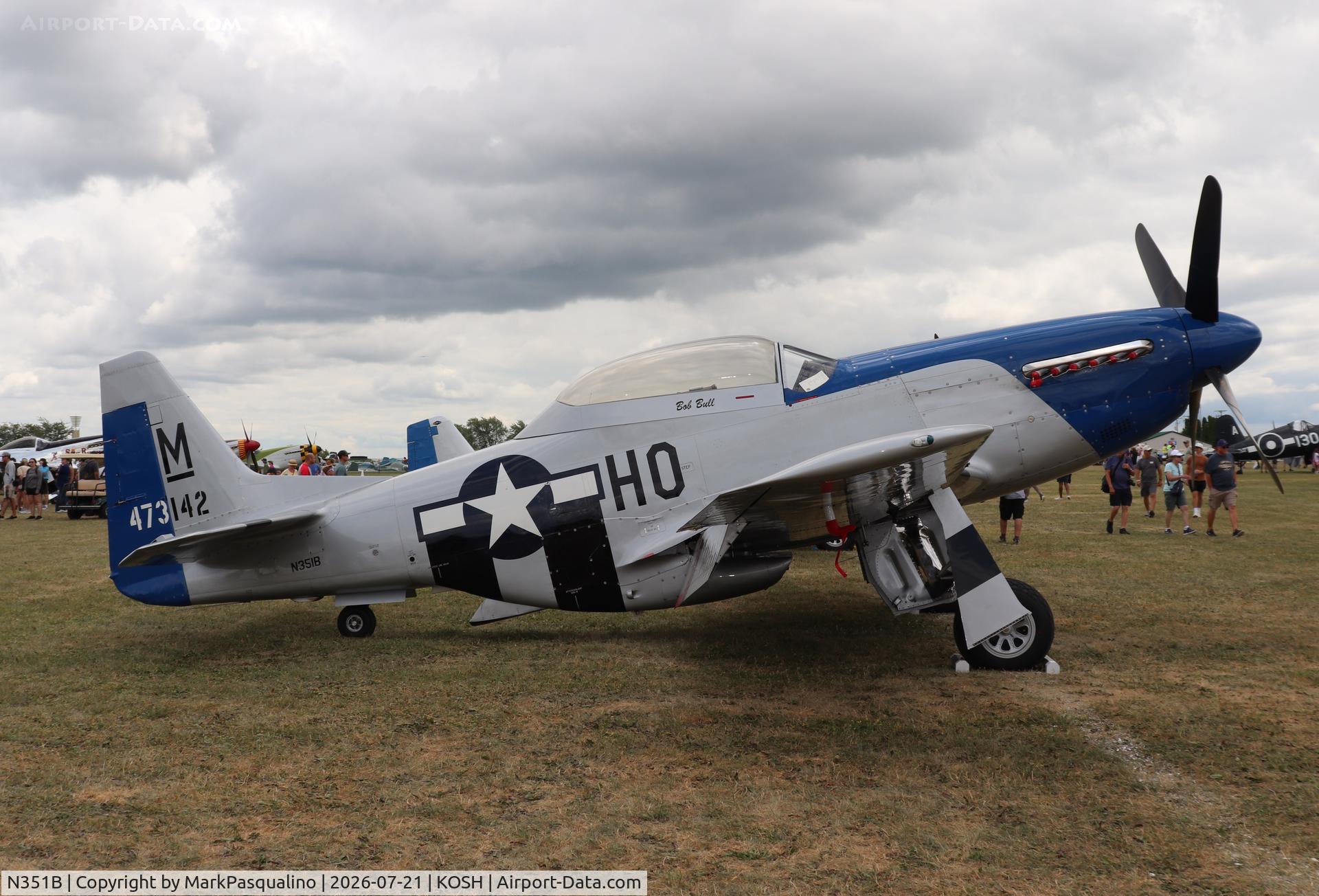 Aircraft N351B, 1944 North American P-51D, c/n 122-39601, North American P-51D, at KOSH, photo by MarkPasqualino