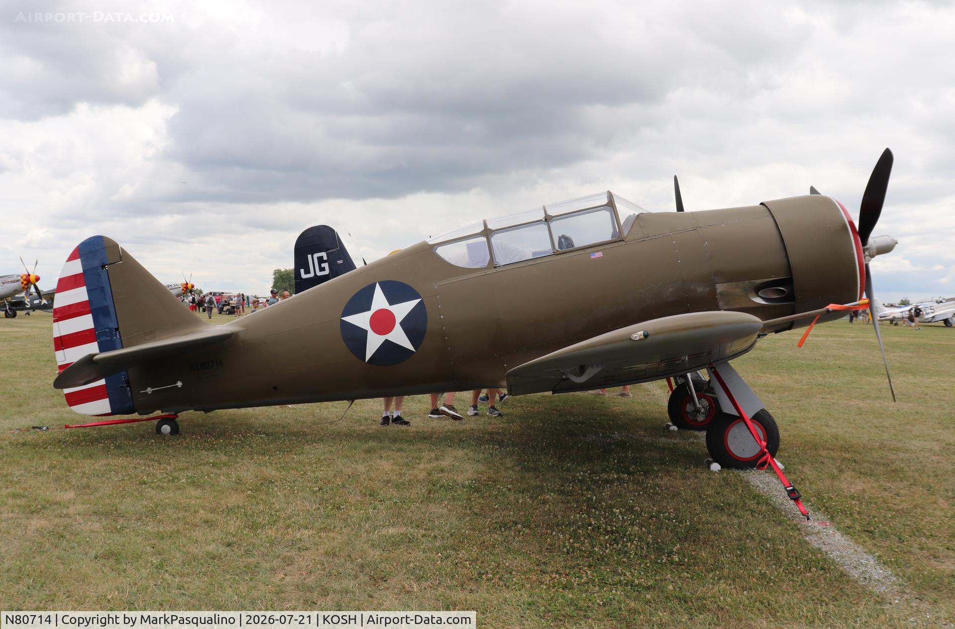 Aircraft N80714, North American SNJ-4 Texan, c/n 88-12885, North American SNJ-4, at KOSH, photo by MarkPasqualino