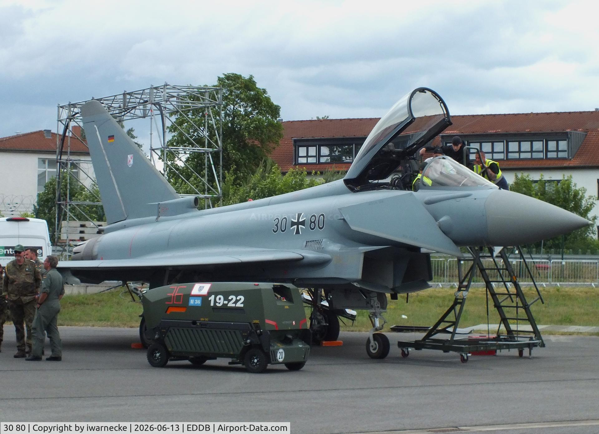 Aircraft 30 80, 2011 Eurofighter EF-2000 Typhoon S, c/n GS060, Eurofighter EF2000 of the Luftwaffe (German Air Force) at ILA 2026, Berlin, at EDDB, photo by iwarnecke