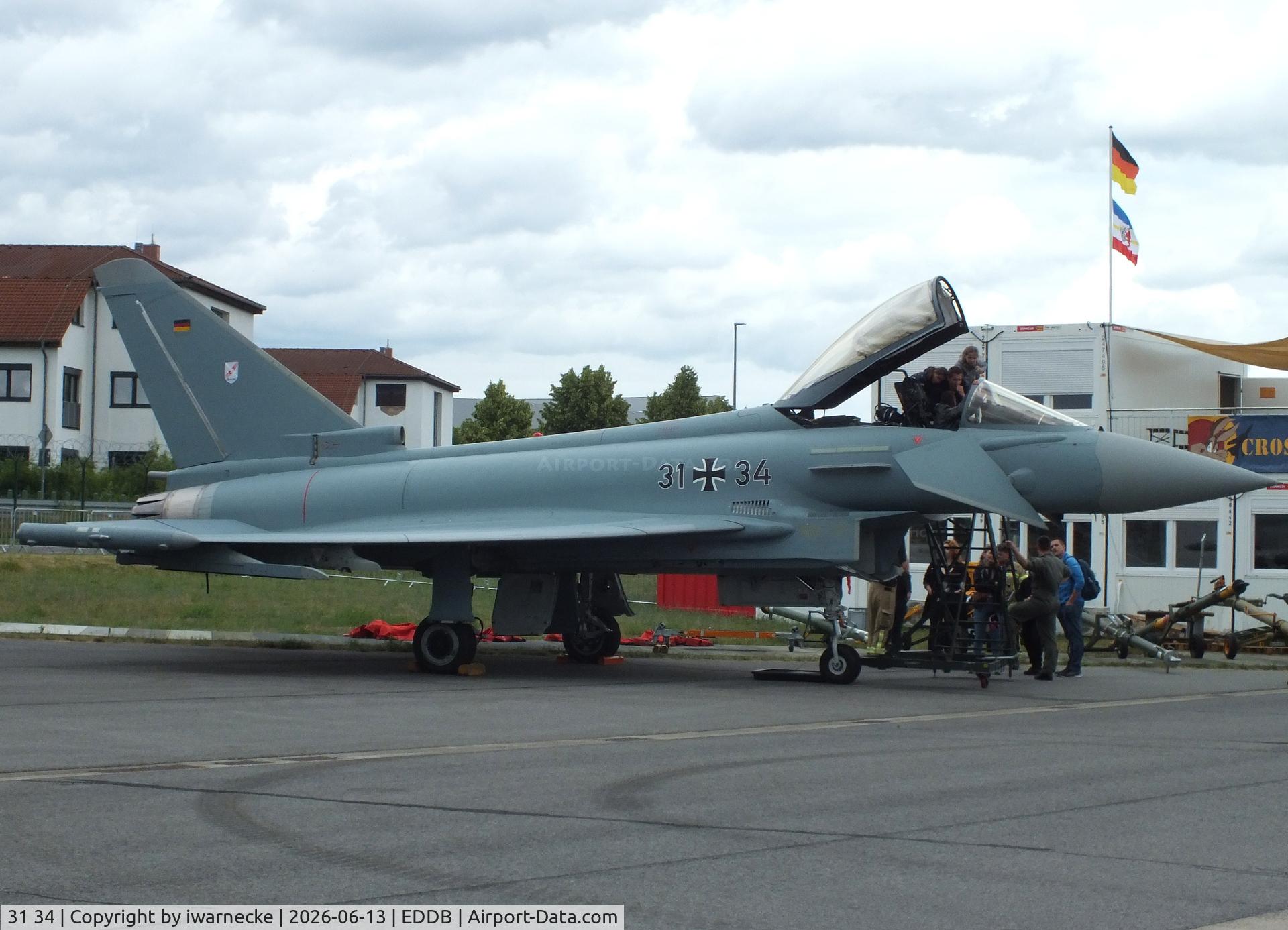 Aircraft 31 34, 2015 Eurofighter EF-2000 Typhoon S, c/n GS094, Eurofighter EF2000 of the Luftwaffe (German Air Force) at ILA 2026, Berlin, at EDDB, photo by iwarnecke
