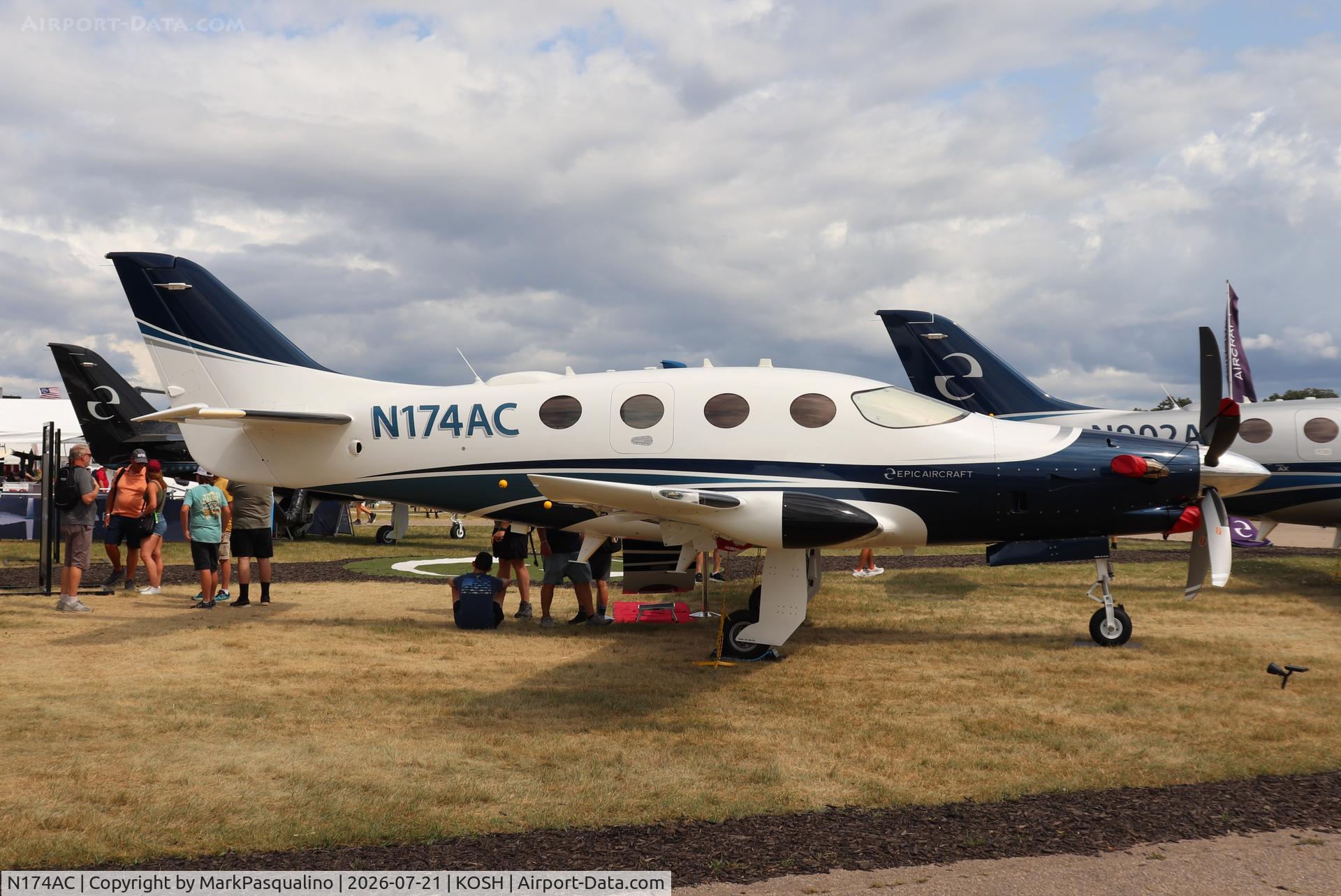 Aircraft N174AC, 2026 Epic Aircraft E1000, c/n K114, Epic E1000, at KOSH, photo by MarkPasqualino