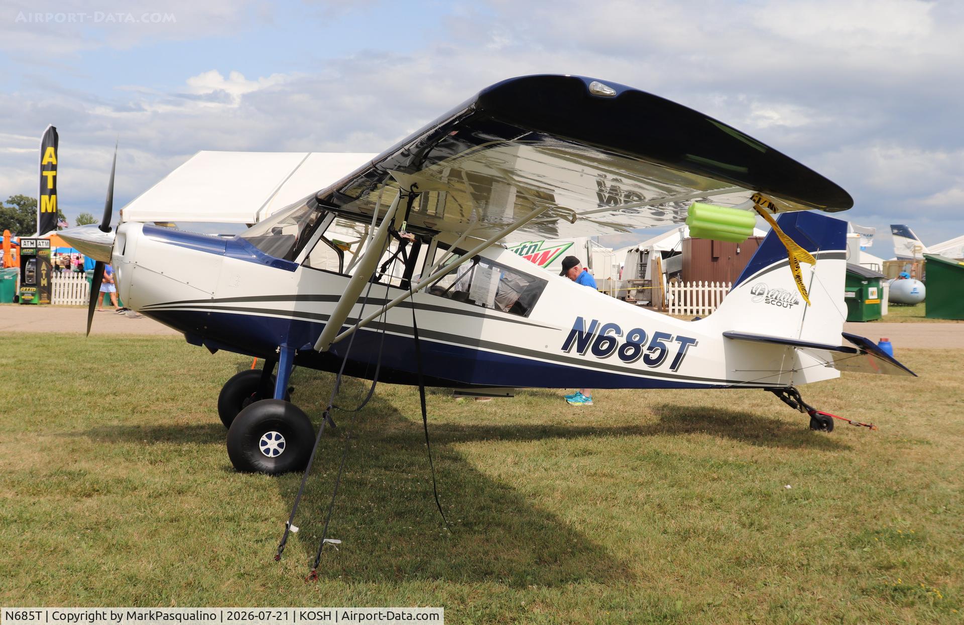 Aircraft N685T, 2022 American Champion 8GCBC Scout, c/n 622-2022, American Champion 8GCBC, at KOSH, photo by MarkPasqualino