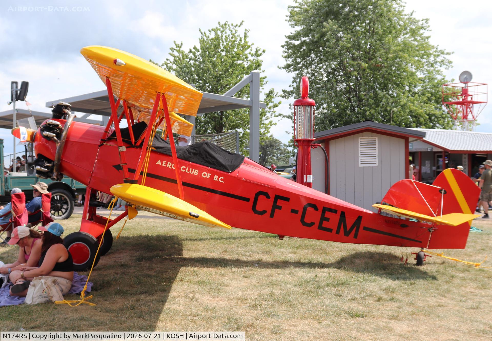 Aircraft N174RS, 1936 Fleet 7B, c/n 62, Fleet 7B, at KOSH, photo by MarkPasqualino