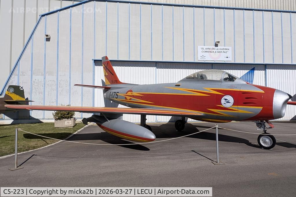 Aircraft C5-223, 1951 North American F-86F Sabre, c/n 176-381, Preserved, at LECU, photo by micka2b