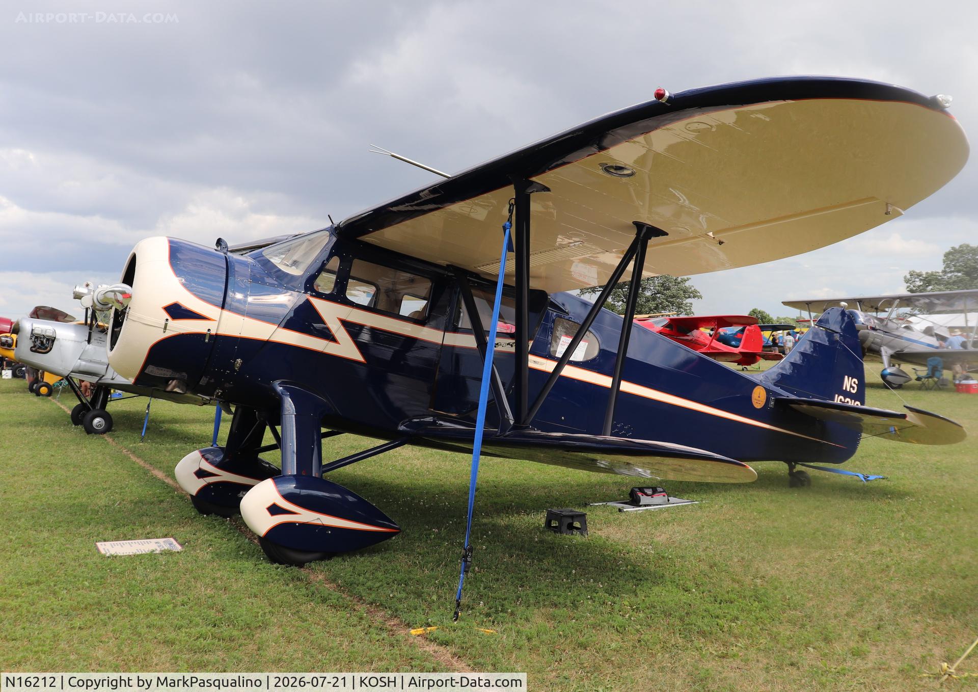 Aircraft N16212, 1936 Waco YQC-6, c/n 4402, Waco YQC-6, at KOSH, photo by MarkPasqualino