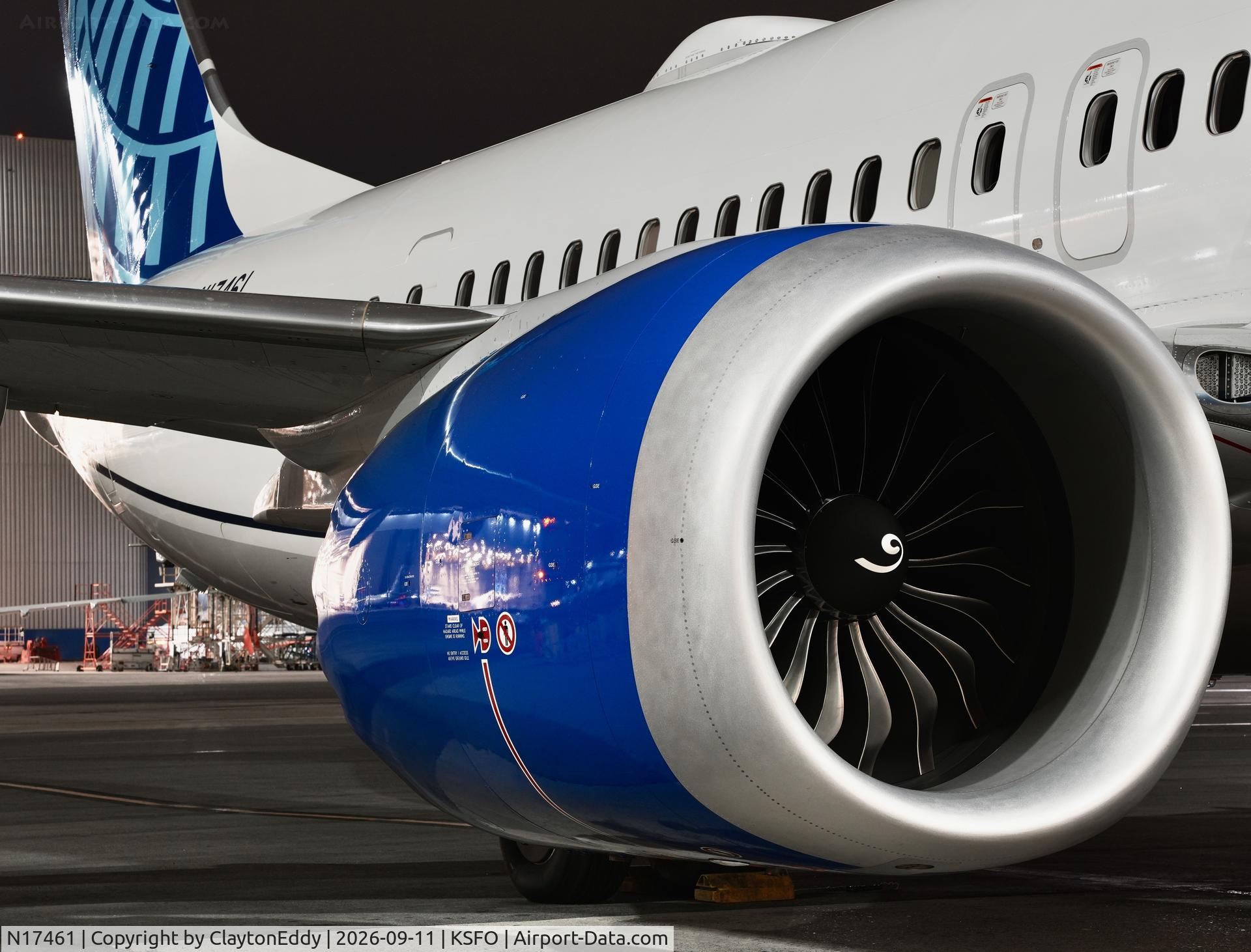 Aircraft N17461, 2026 Boeing 737-9 MAX, c/n 67652 l/n 9719, SFO 2026, at KSFO, photo by ClaytonEddy