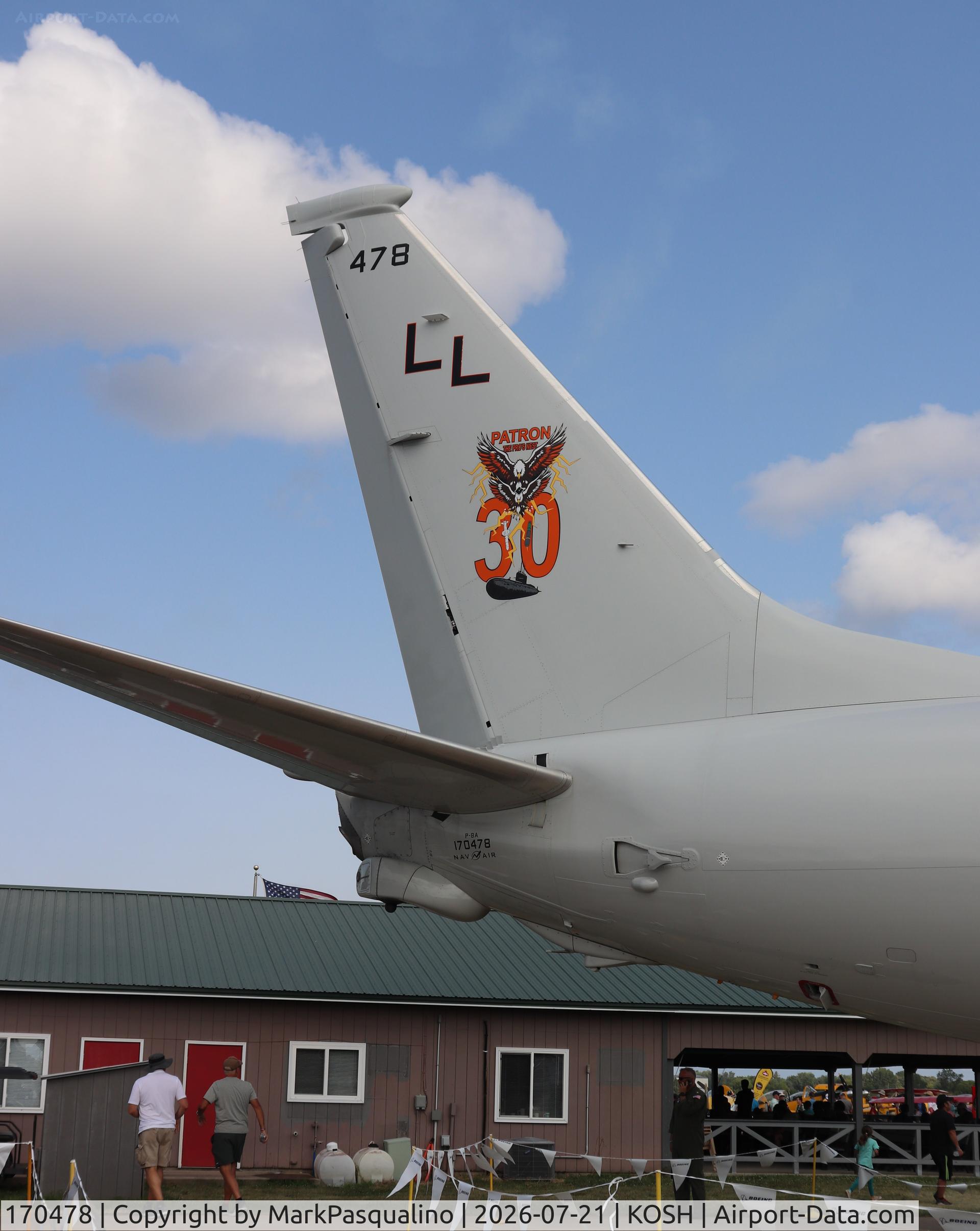 Aircraft 170478, 2024 Boeing P-8A (737-8FV) Poseidon, c/n 67444 l/n 9610, Boeing P-8A Poseidon, at KOSH, photo by MarkPasqualino