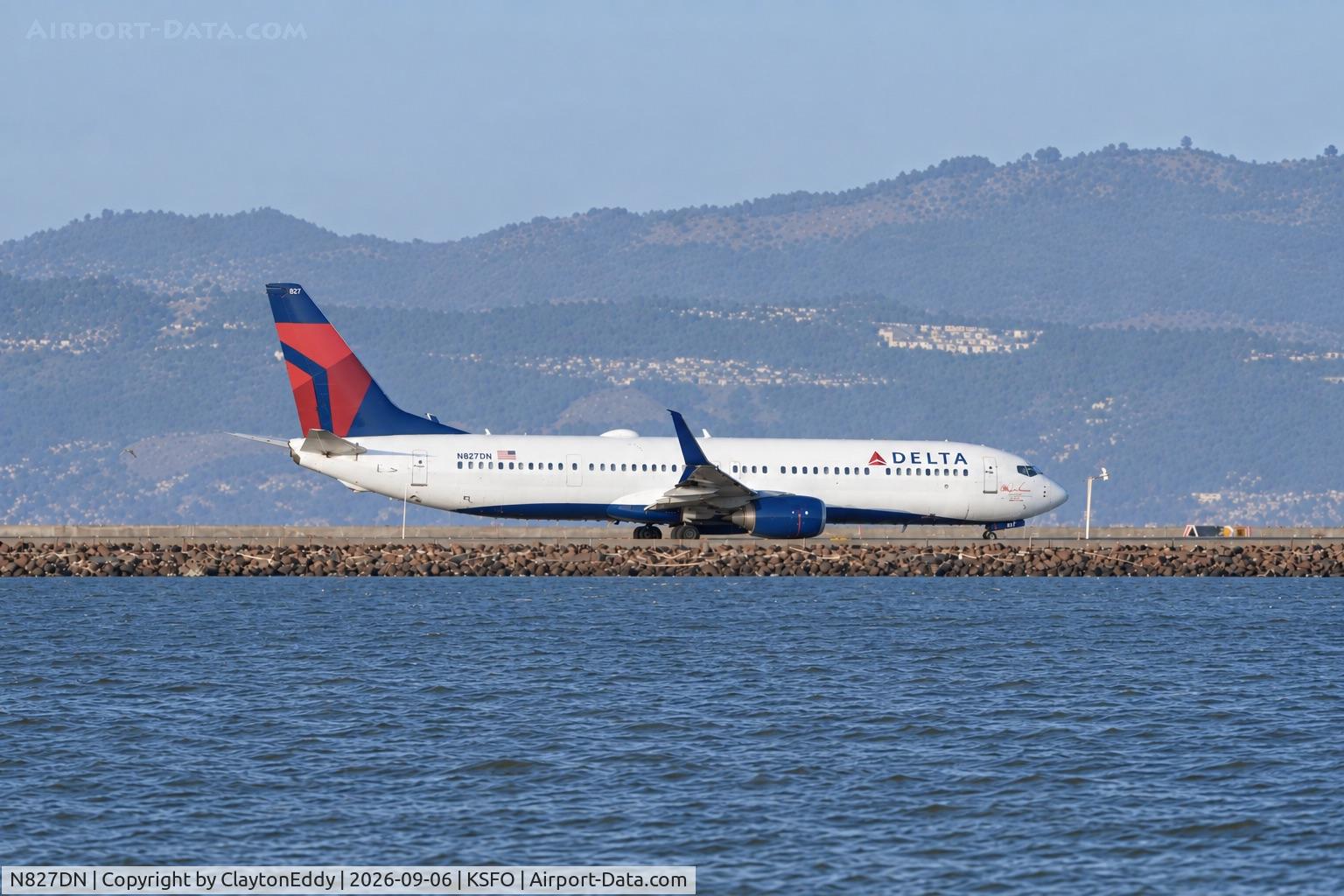 Aircraft N827DN, 2014 Boeing 737-932/ER, c/n 31938 l/n 5067, SFO 2026, at KSFO, photo by ClaytonEddy
