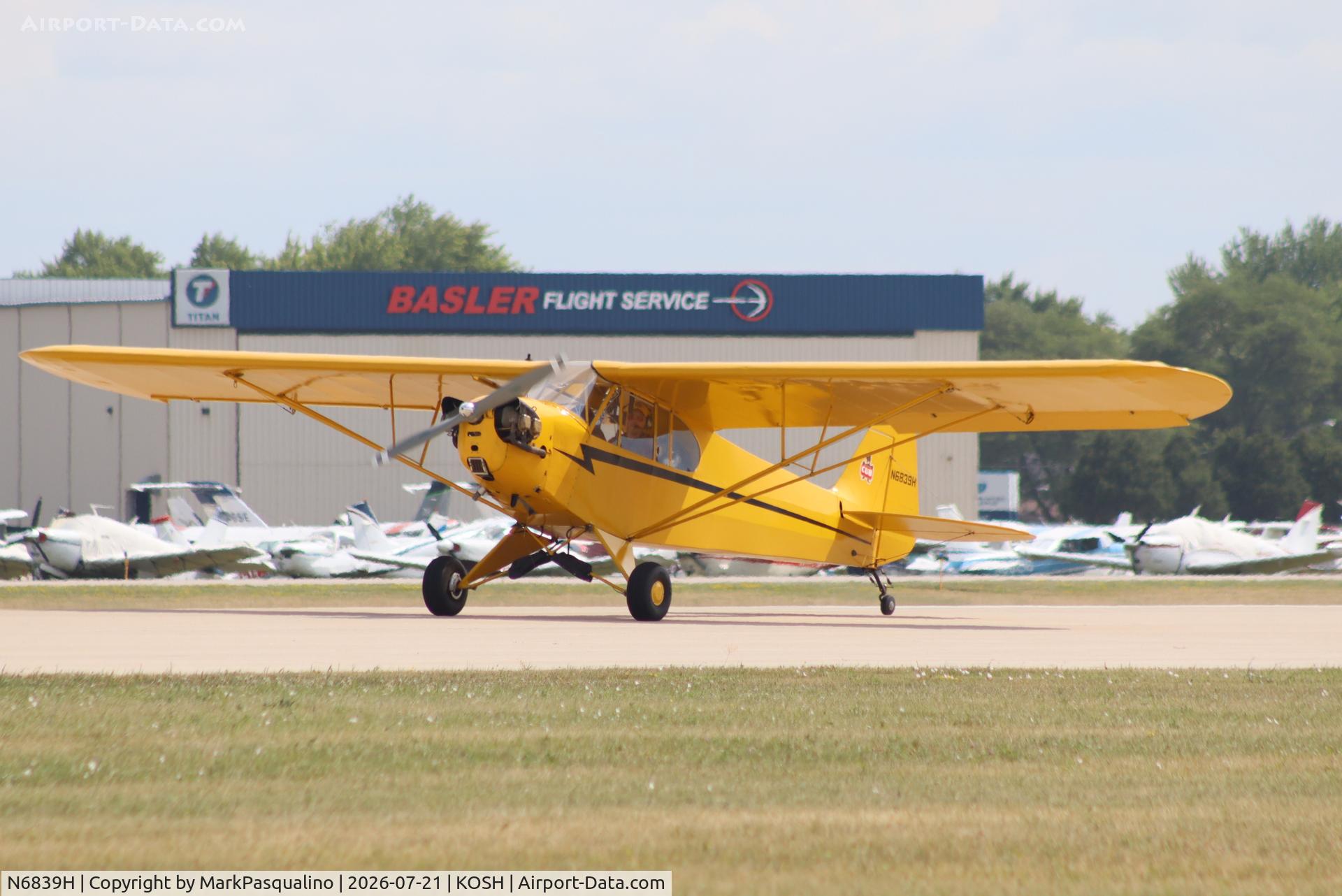 Aircraft N6839H, 1946 Piper J3C-65 Cub, c/n 20064, Piper J3C-65, at KOSH, photo by MarkPasqualino