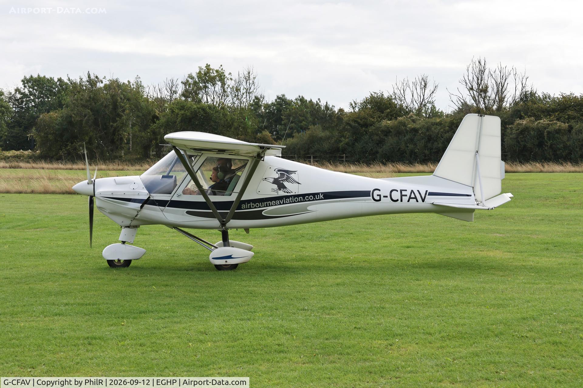 Aircraft G-CFAV, 2008 Comco Ikarus C42 FB80, c/n 0802-6939, G-CFAV 2008 Aerosport Ltd Ikarus C42 FB80 Eurofox Fly In Popham 12.09.26.jpg, at EGHP, photo by PhilR
