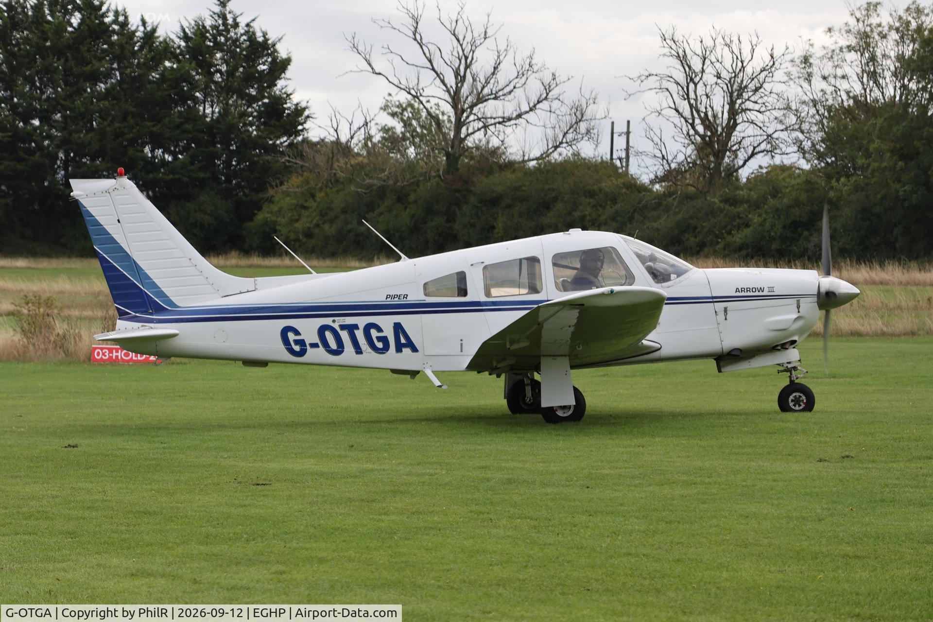 Aircraft G-OTGA, 1978 Piper PA-28R-201 Cherokee Arrow III, c/n 28R-7837281, G-OTGA 1978 Piper PA-28R-201 Cherokee Arrow lll Eurofox Fly In Popham 12.09.26.jpg, at EGHP, photo by PhilR