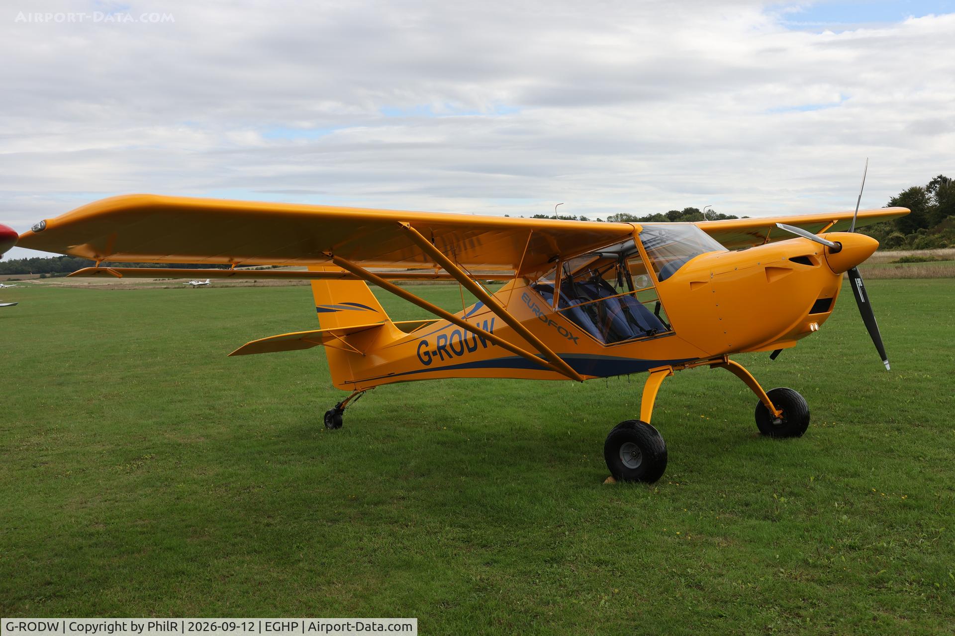 Aircraft G-RODW, 2021 Ascent Industries EuroFOX 2K, c/n 62521, G-RODW 2025 Ascent Industries Ltd Eurofox 2K Eurofox Fly In Popham 12.09.26.jpg, at EGHP, photo by PhilR