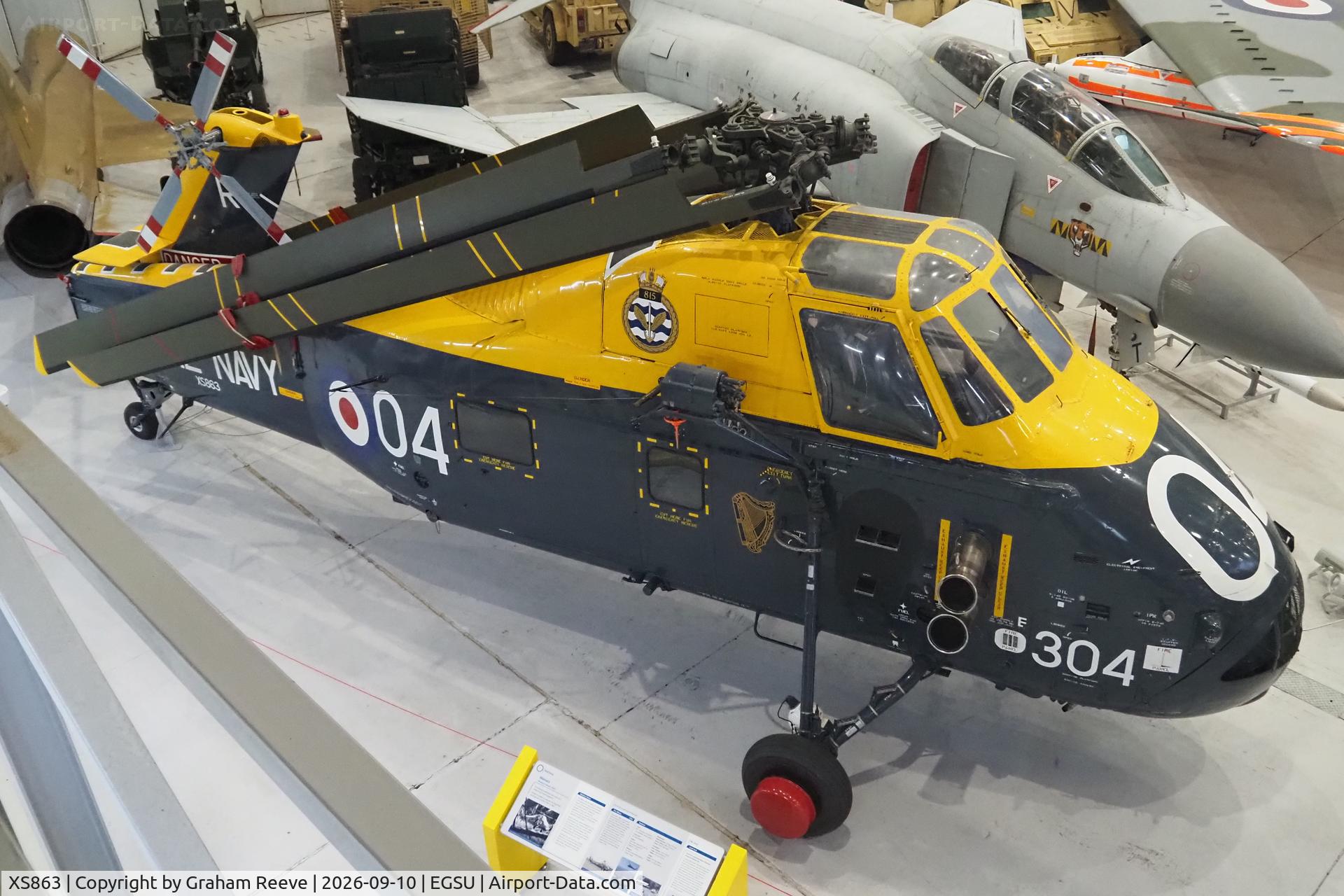 Aircraft XS863, 1965 Westland Wessex HAS.1, c/n WA243, On display at the IWM, Duxford., at EGSU, photo by Graham Reeve
