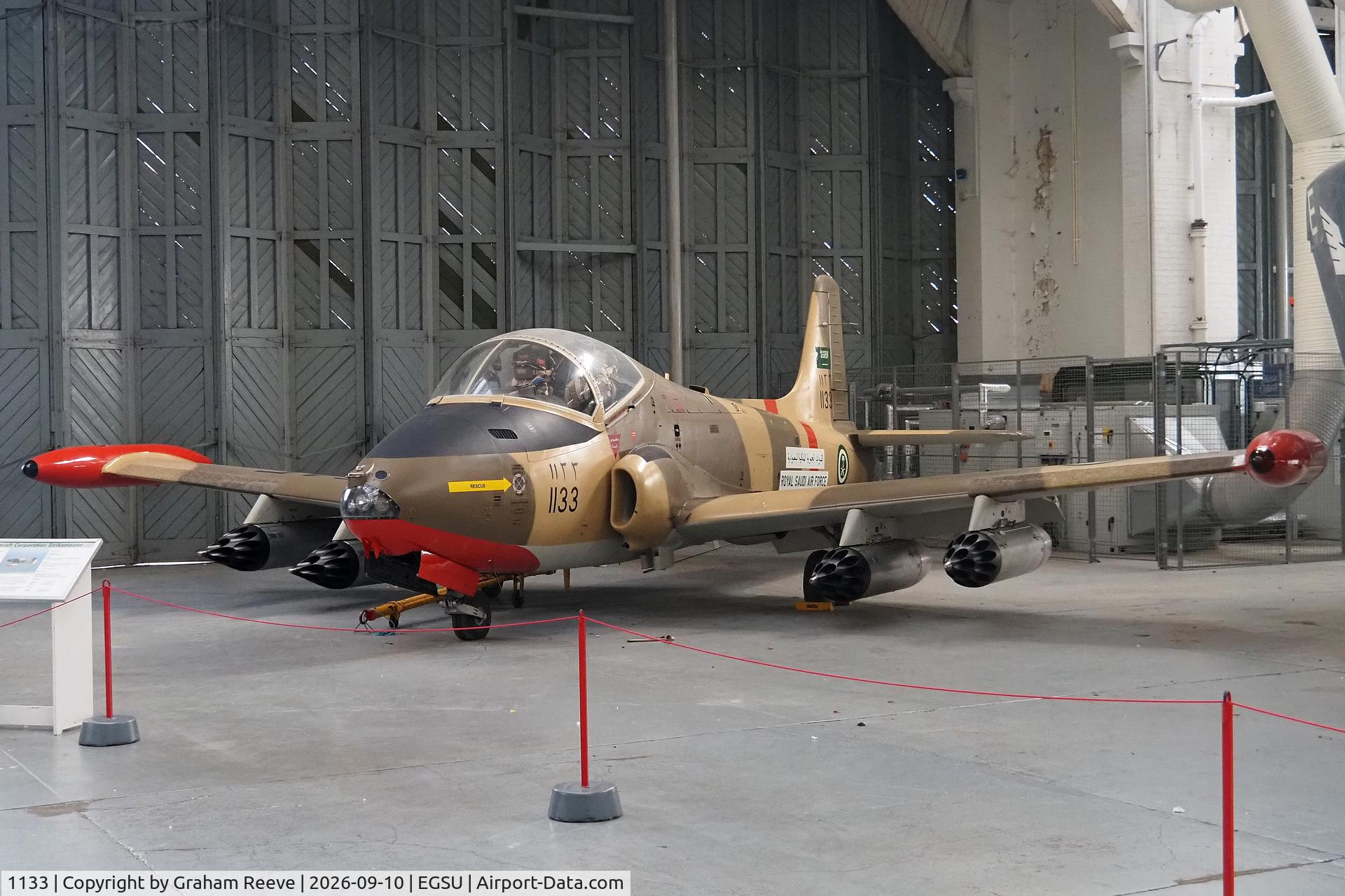 Aircraft 1133, BAC 167 Strikemaster, c/n PS.364, On display at the IWM, Duxford., at EGSU, photo by Graham Reeve