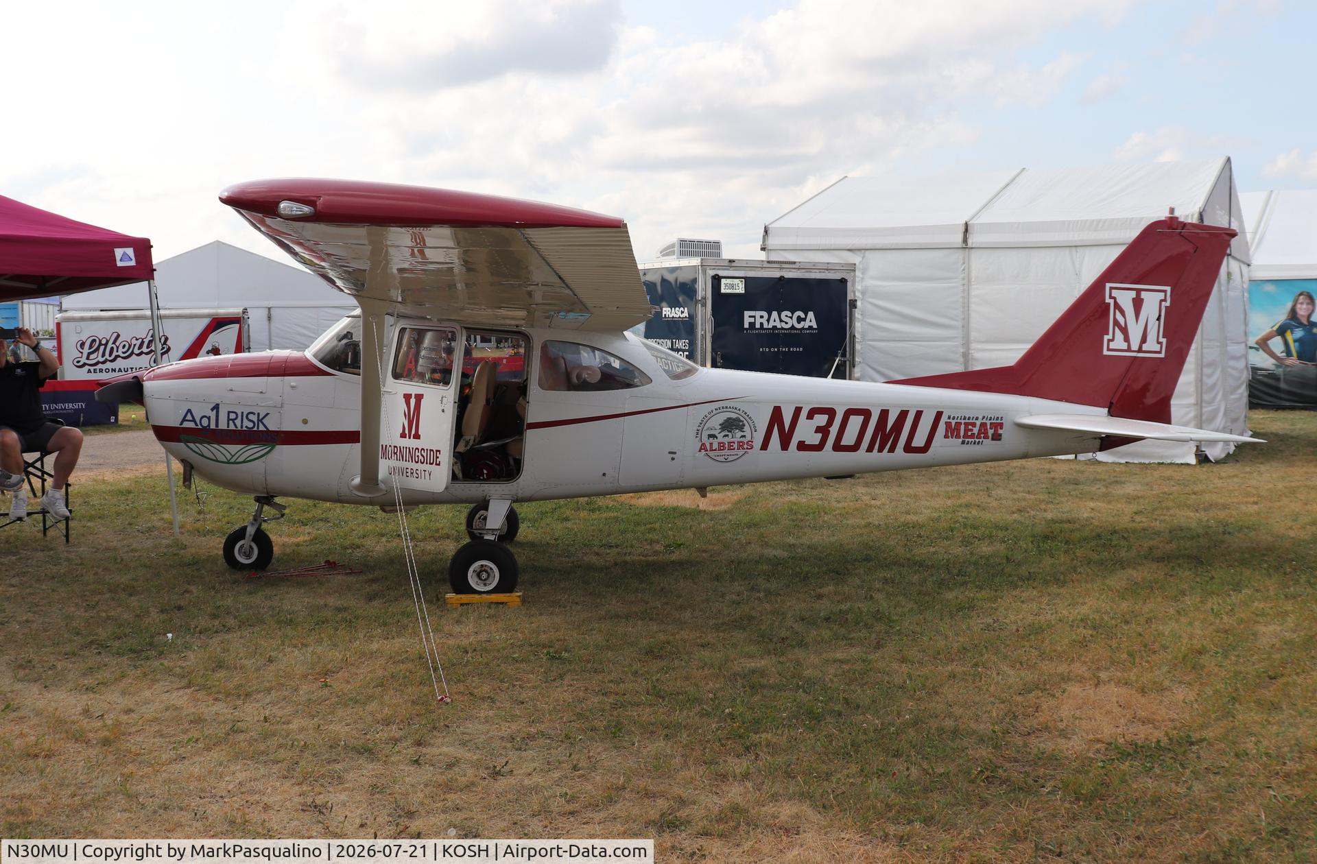 Aircraft N30MU, 1965 Cessna 172G, c/n 17253432, Cessna 172G, at KOSH, photo by MarkPasqualino