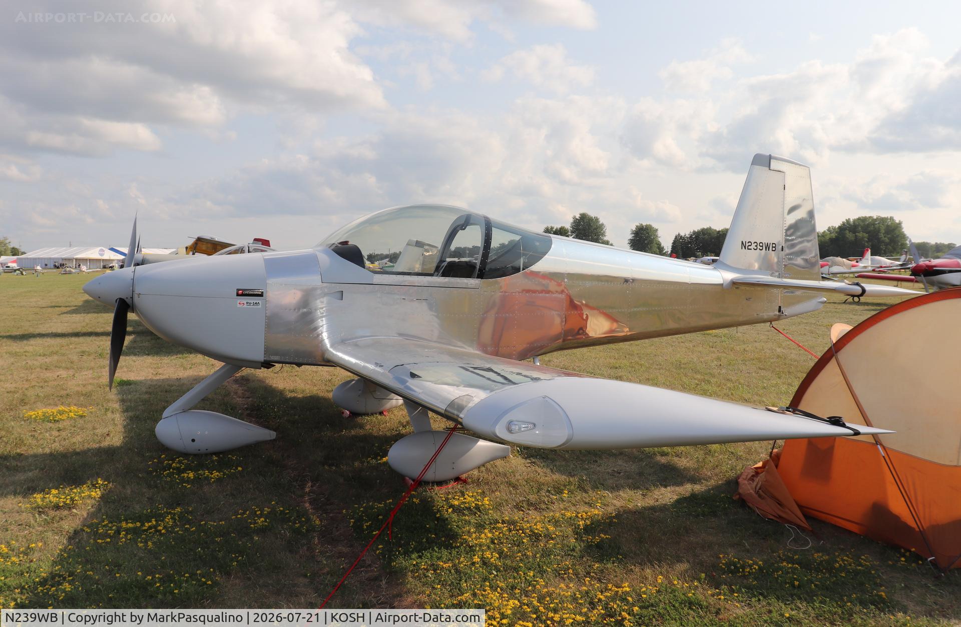 Aircraft N239WB, 2025 Vans RV-14A, c/n 141116, Vans RV-14A, at KOSH, photo by MarkPasqualino