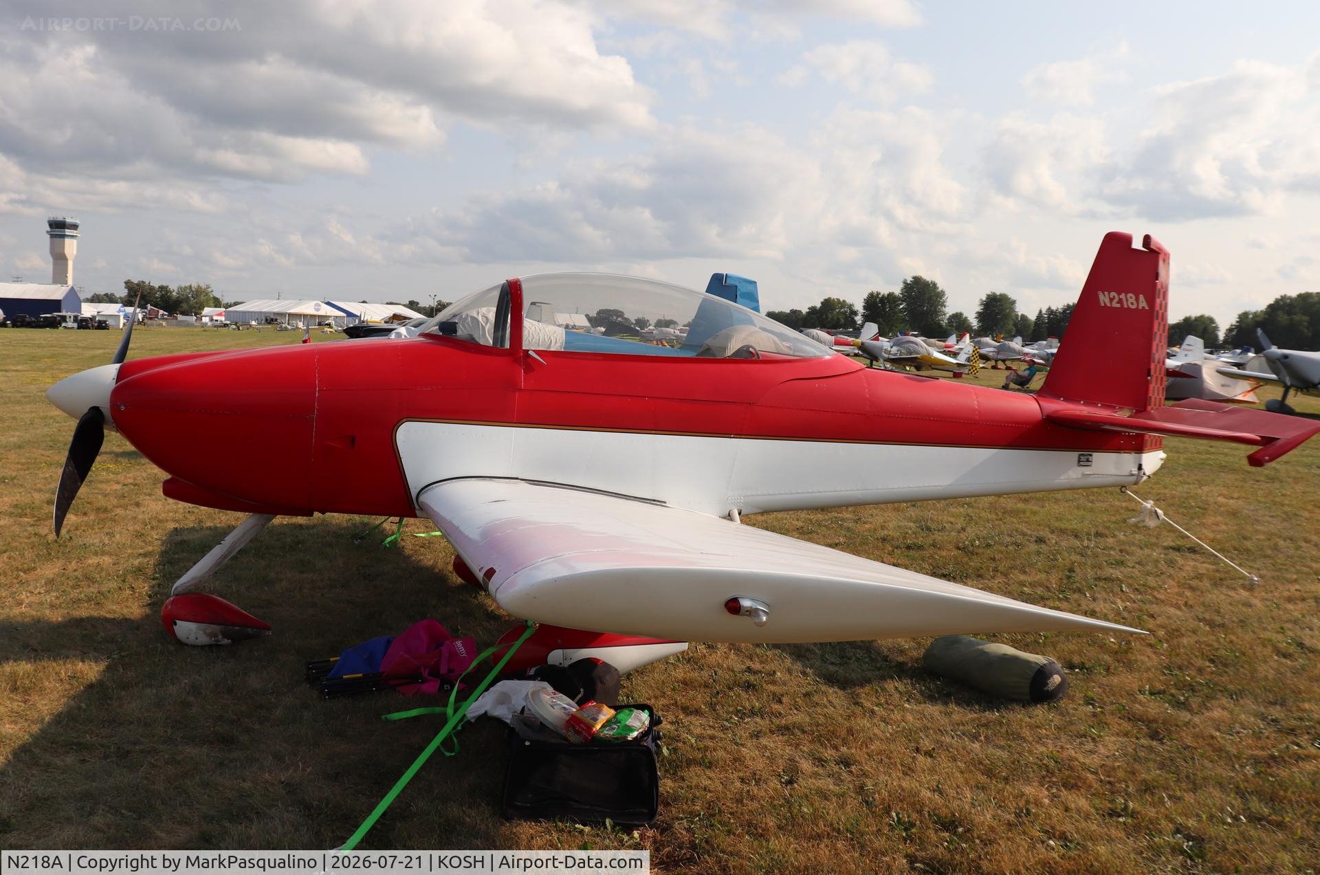 Aircraft N218A, Vans RV-8A, c/n 80954, Vans RV-8A, at KOSH, photo by MarkPasqualino