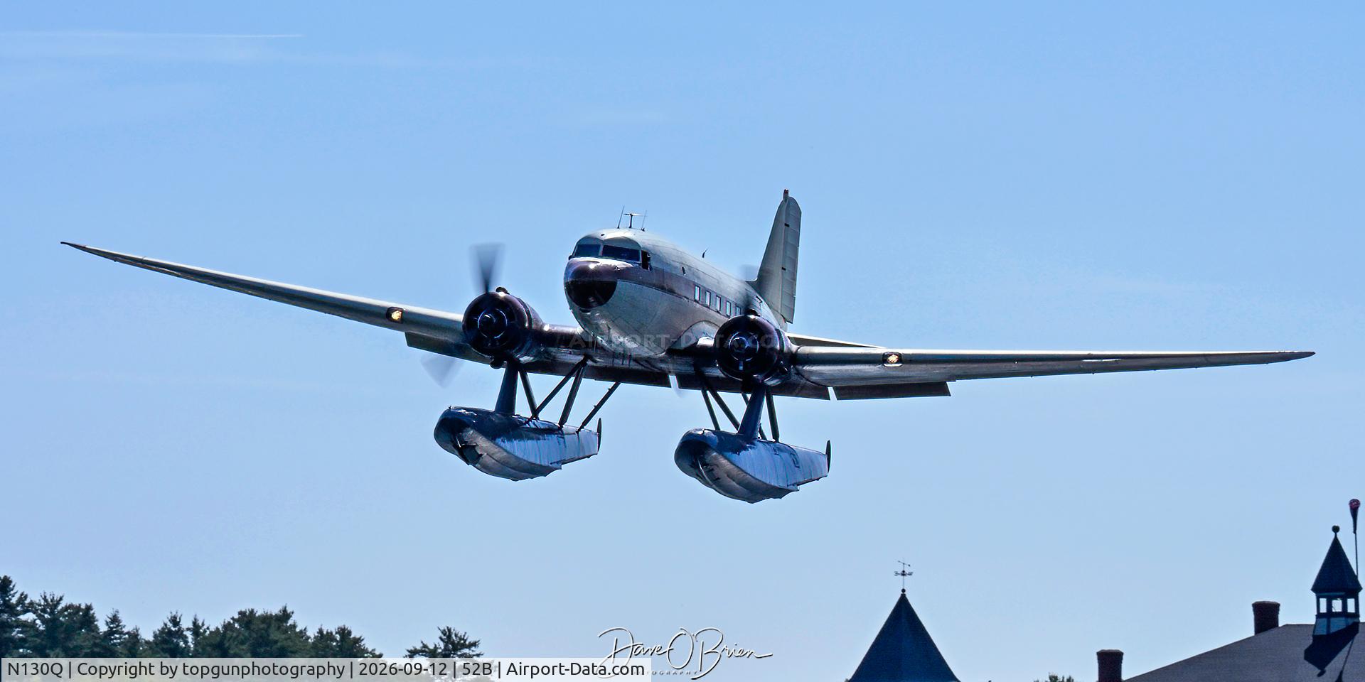 Aircraft N130Q, 1943 Douglas DC-3-G202A Skytrooper, c/n 11761, The only flying C-53 on pontoons, at 52B, photo by topgunphotography