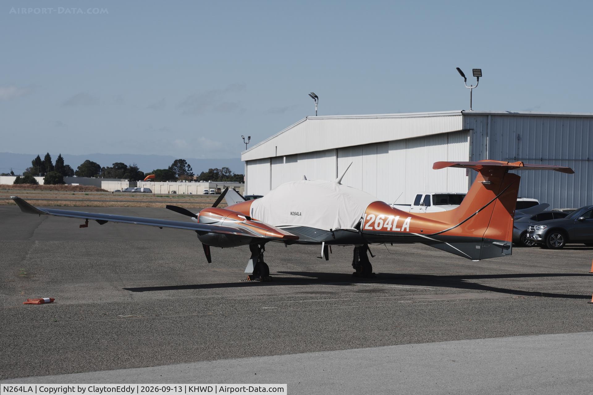 Aircraft N264LA, 2023 Diamond DA 62, c/n 62.C054, Hayward airport in California 2026, at KHWD, photo by ClaytonEddy