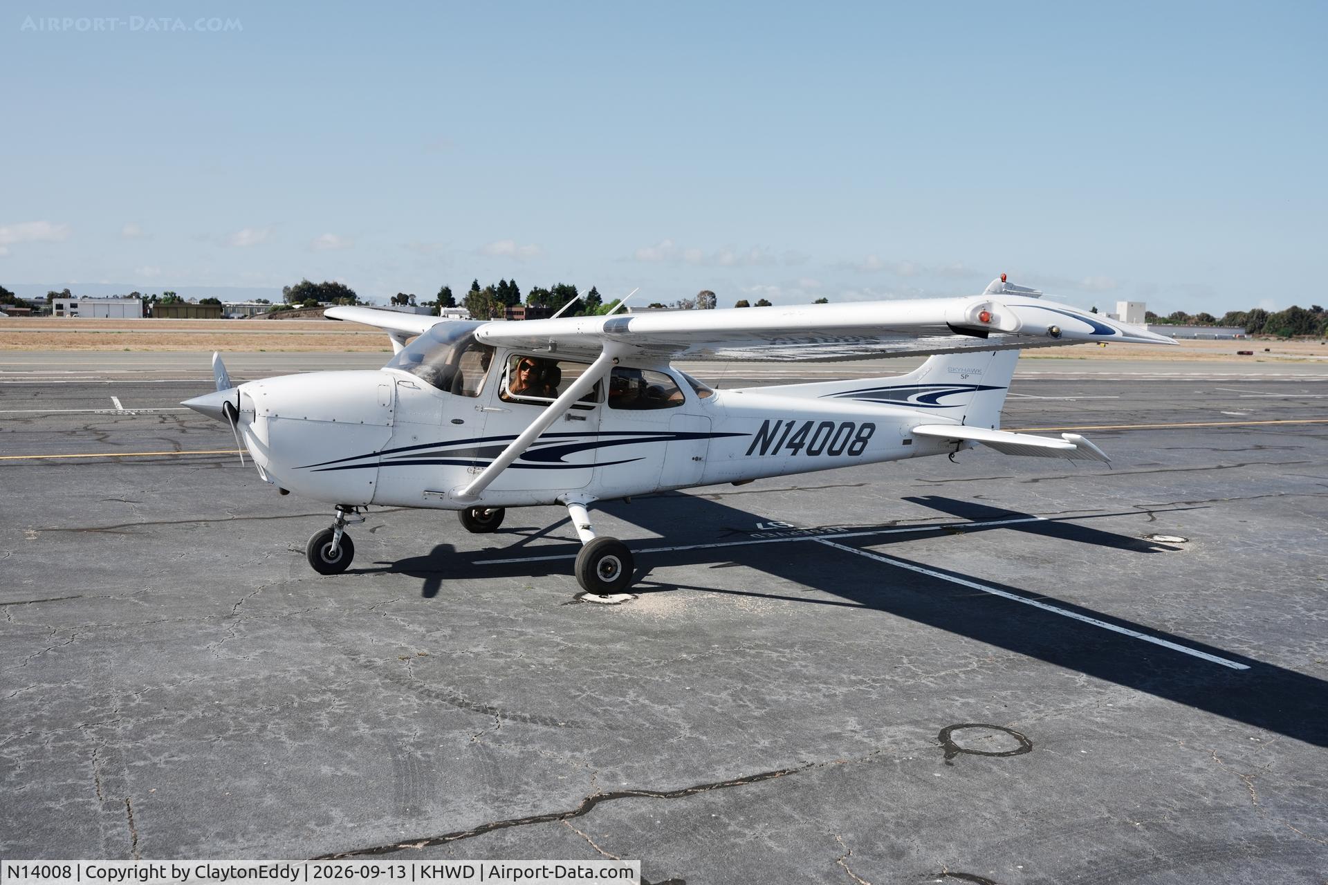 Aircraft N14008, 2005 Cessna 172S, c/n 172S9886, Hayward airport Open House in California 2026, at KHWD, photo by ClaytonEddy