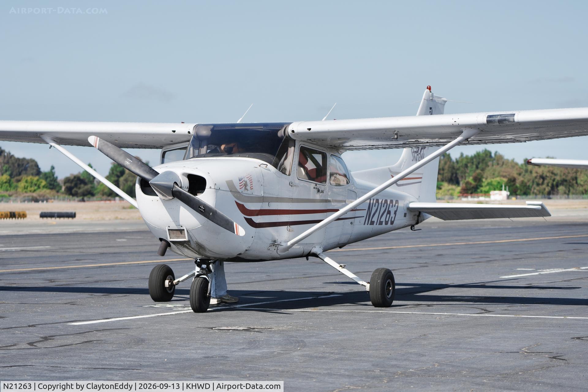 Aircraft N21263, 2003 Cessna 172S, c/n 172S9429, Plane rides Hayward airport Open House in California 2026, at KHWD, photo by ClaytonEddy