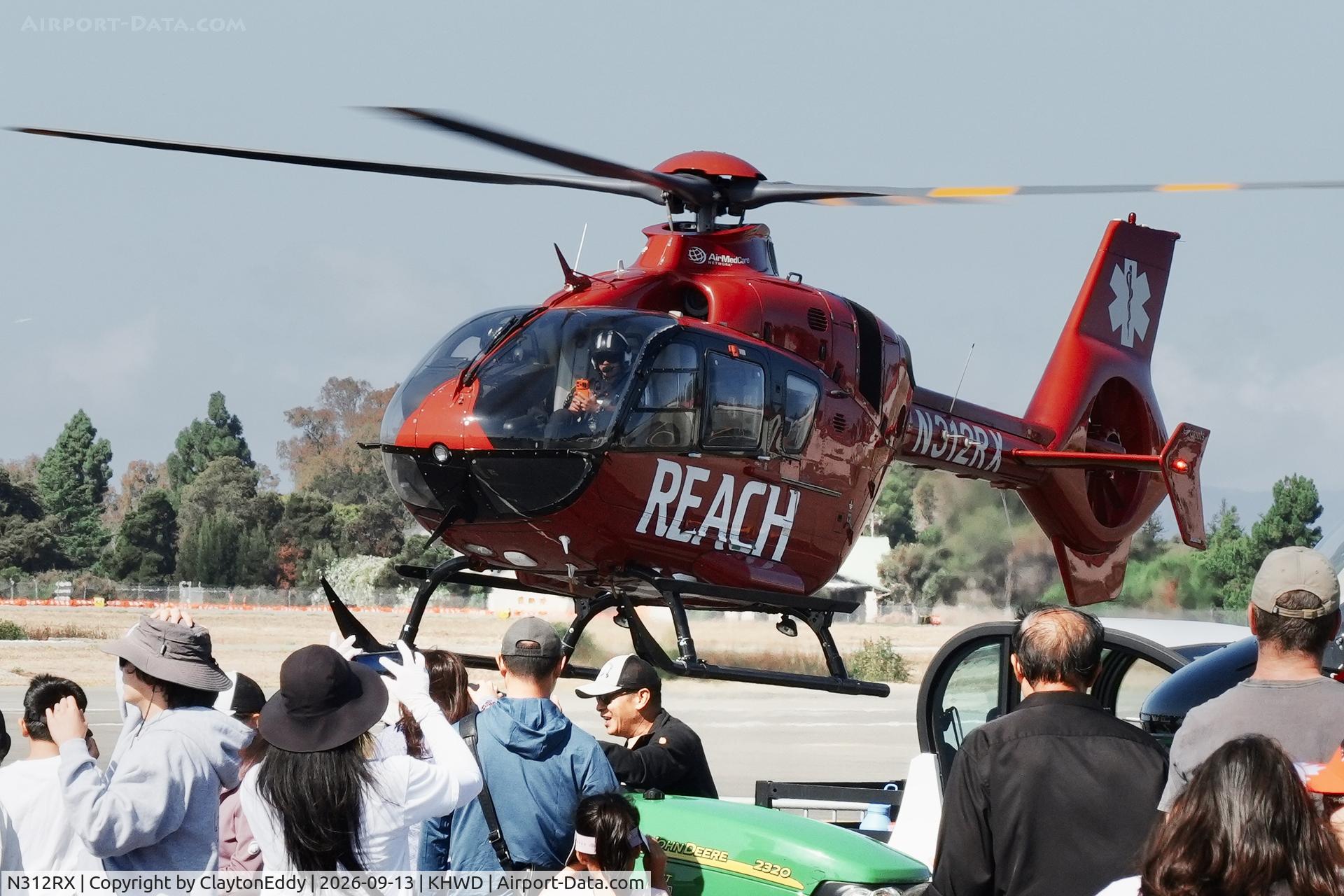 Aircraft N312RX, 2013 Eurocopter EC-135P-2+, c/n 1099, Hayward airport Open House in California 2026., at KHWD, photo by ClaytonEddy
