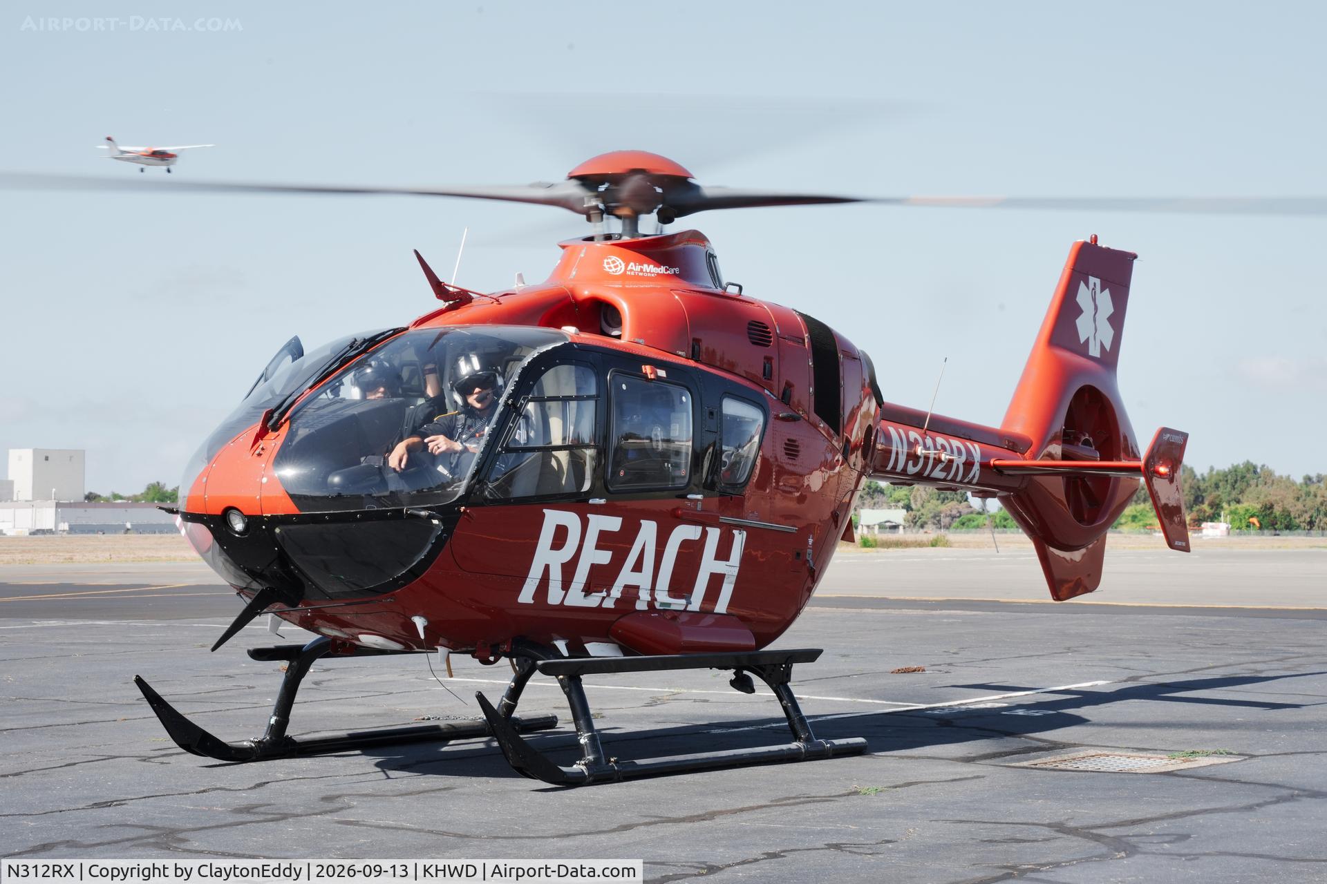Aircraft N312RX, 2013 Eurocopter EC-135P-2+, c/n 1099, Hayward airport Open House in California 2026., at KHWD, photo by ClaytonEddy