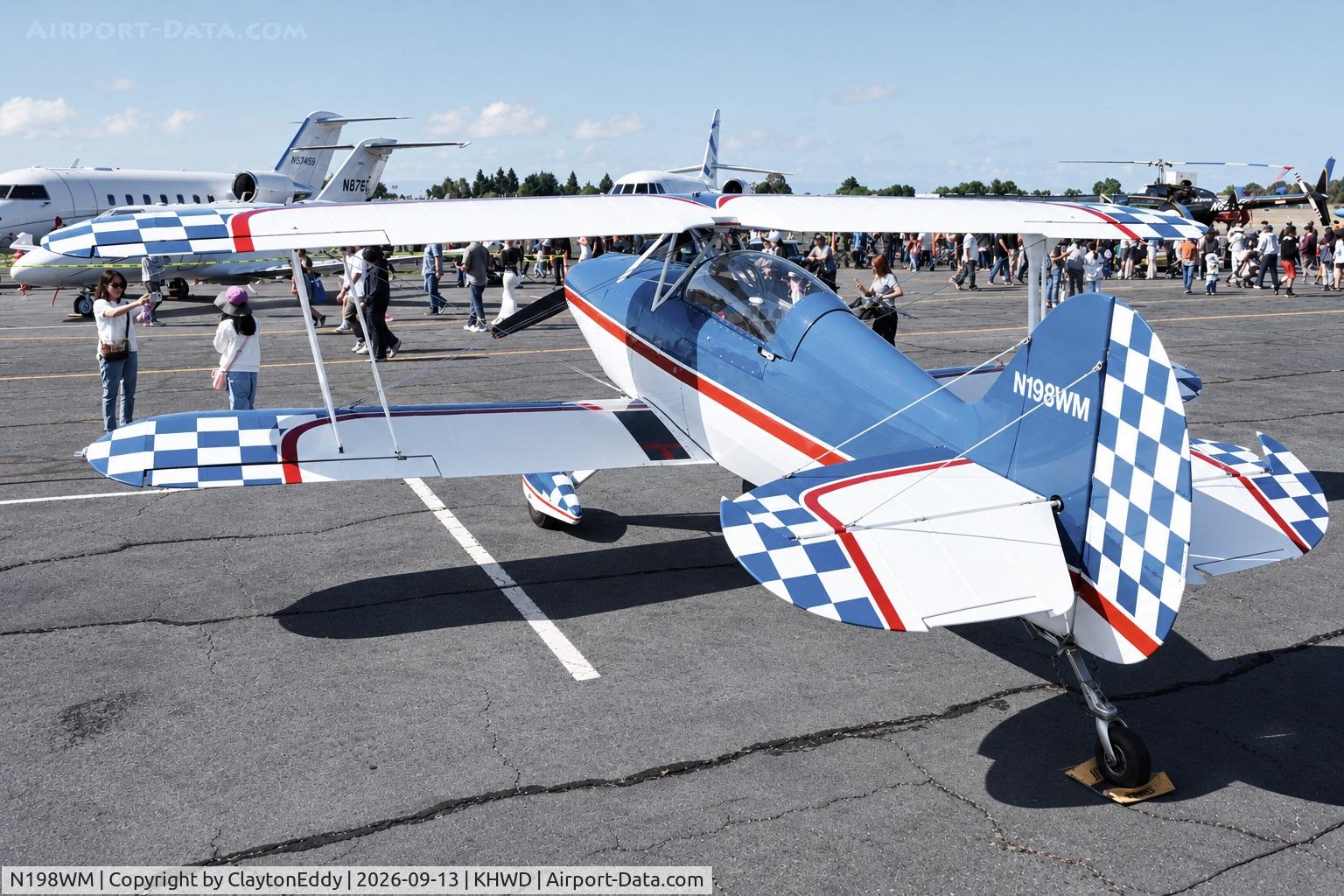 Aircraft N198WM, Steen Skybolt, c/n 001 (N198WM), Hayward airport Open House in California 2026., at KHWD, photo by ClaytonEddy