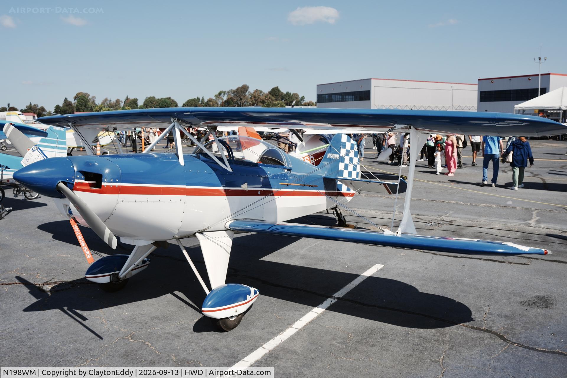 Aircraft N198WM, Steen Skybolt, c/n 001 (N198WM), Hayward airport Open House in California 2026., at HWD, photo by ClaytonEddy