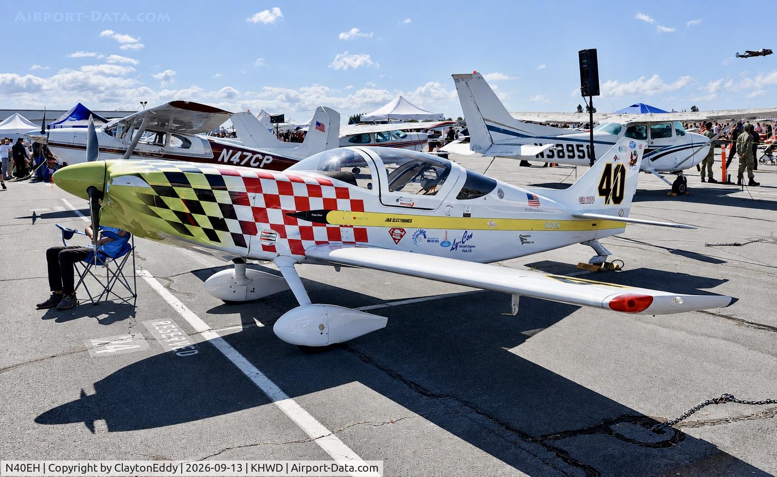 Aircraft N40EH, 1995 Stoddard-Hamilton Glasair II TD, c/n 2067, Hayward airport Open House in California 2026., at KHWD, photo by ClaytonEddy