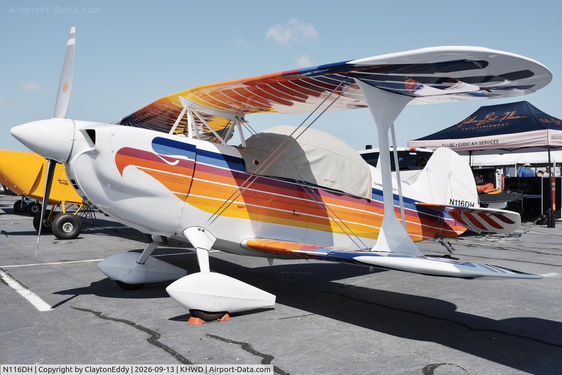 Aircraft N116DH, 1990 Christen Eagle II, c/n 0001 (N116DH), Hayward airport Open House in California 2026., at KHWD, photo by ClaytonEddy