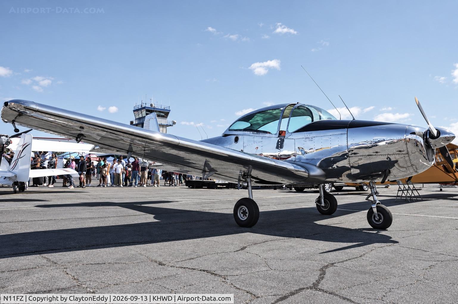 Aircraft N11FZ, 1946 North American Navion (NA-145), c/n NAV-4-263, Hayward airport Open House in California 2026., at KHWD, photo by ClaytonEddy