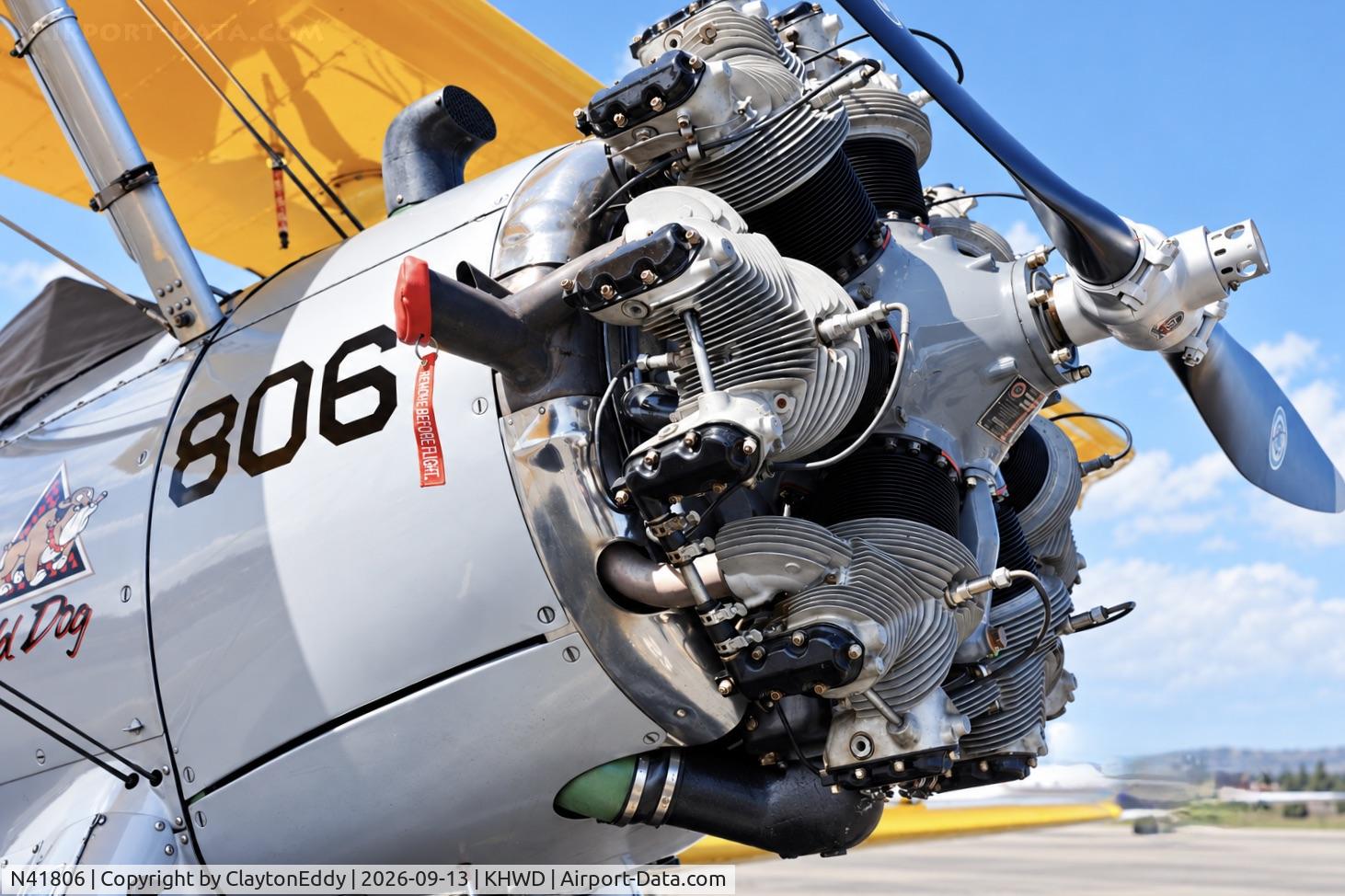 Aircraft N41806, 2025 Boeing A75 Stearman, c/n 75866, Hayward airport Open House in California 2026., at KHWD, photo by ClaytonEddy