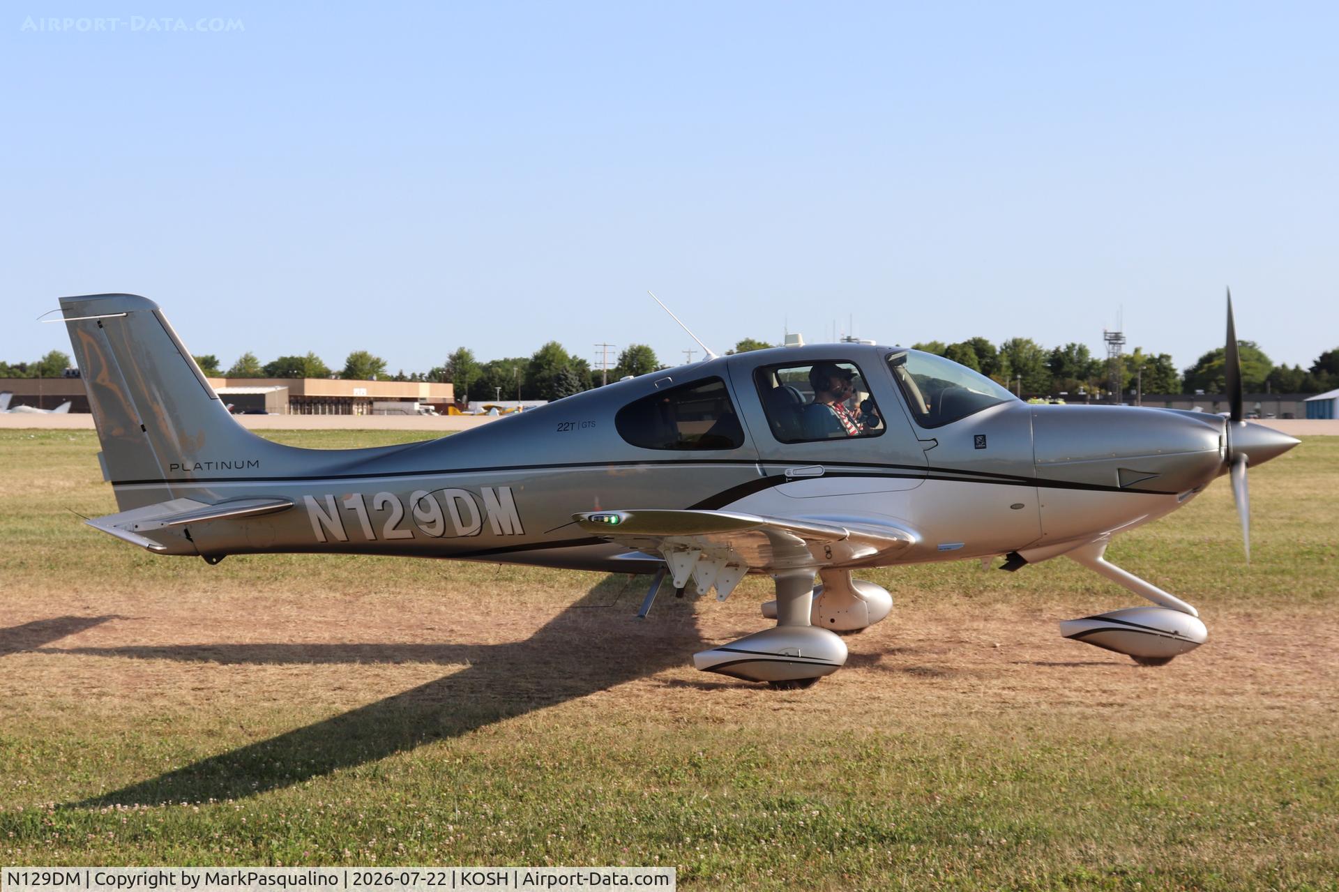 Aircraft N129DM, 2016 Cirrus SR22T, c/n 1325, Cirrus SR22T, at KOSH, photo by MarkPasqualino