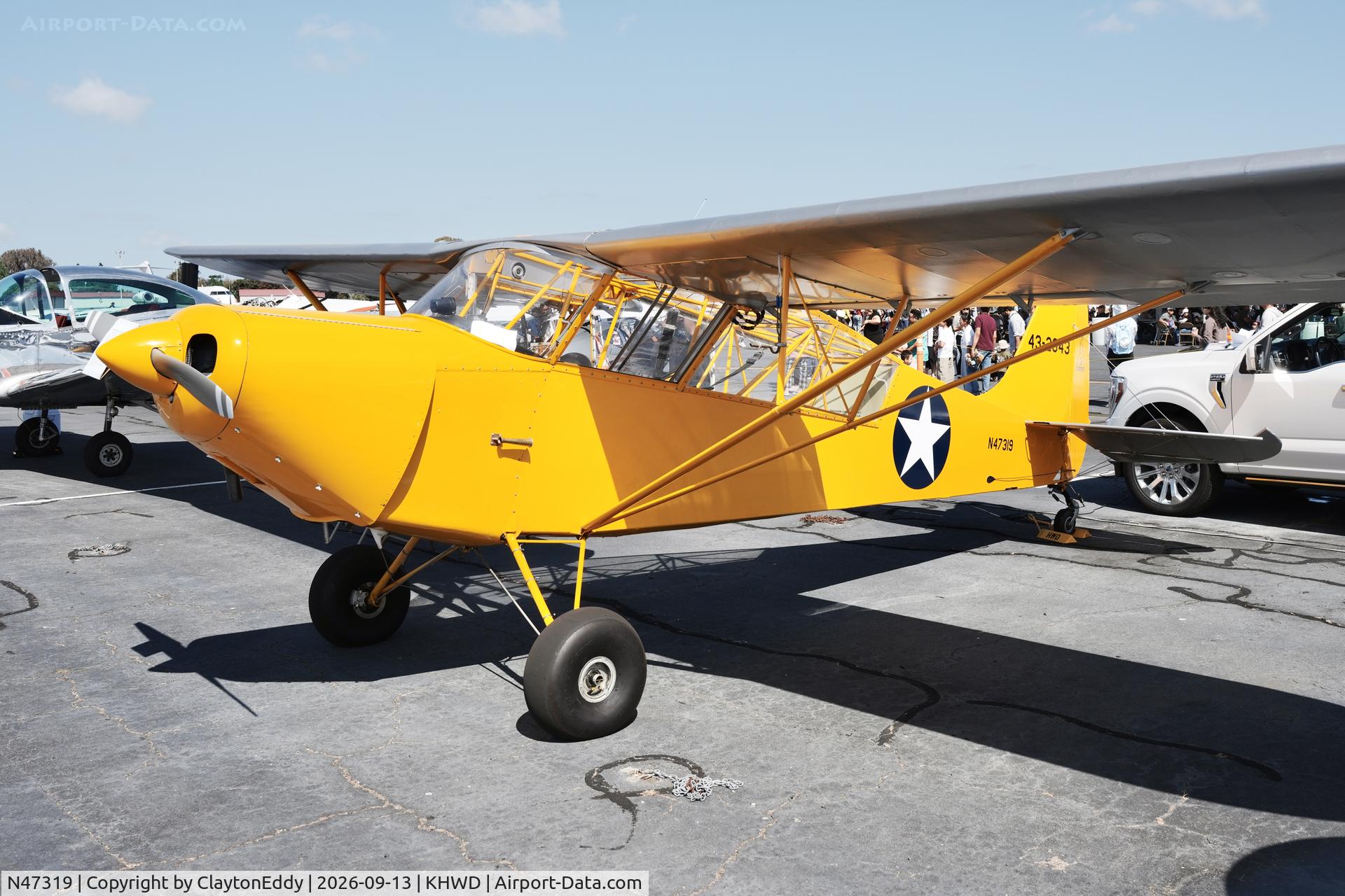 Aircraft N47319, Interstate L-6 Grasshopper, c/n 86, Hayward airport Open House in California 2026., at KHWD, photo by ClaytonEddy