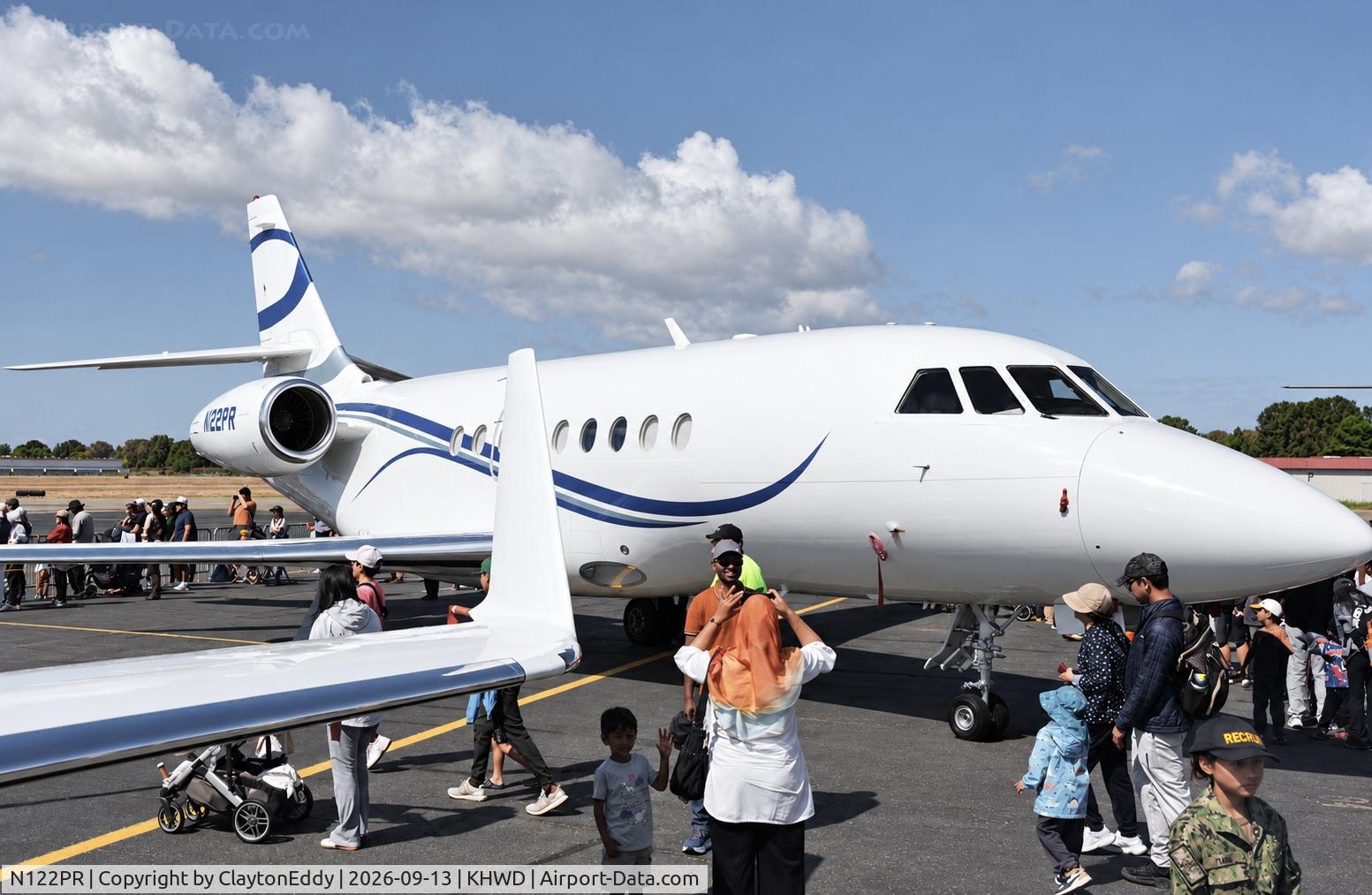 Aircraft N122PR, 1998 Dassault Falcon 2000, c/n 57, Hayward airport Open House in California 2026., at KHWD, photo by ClaytonEddy