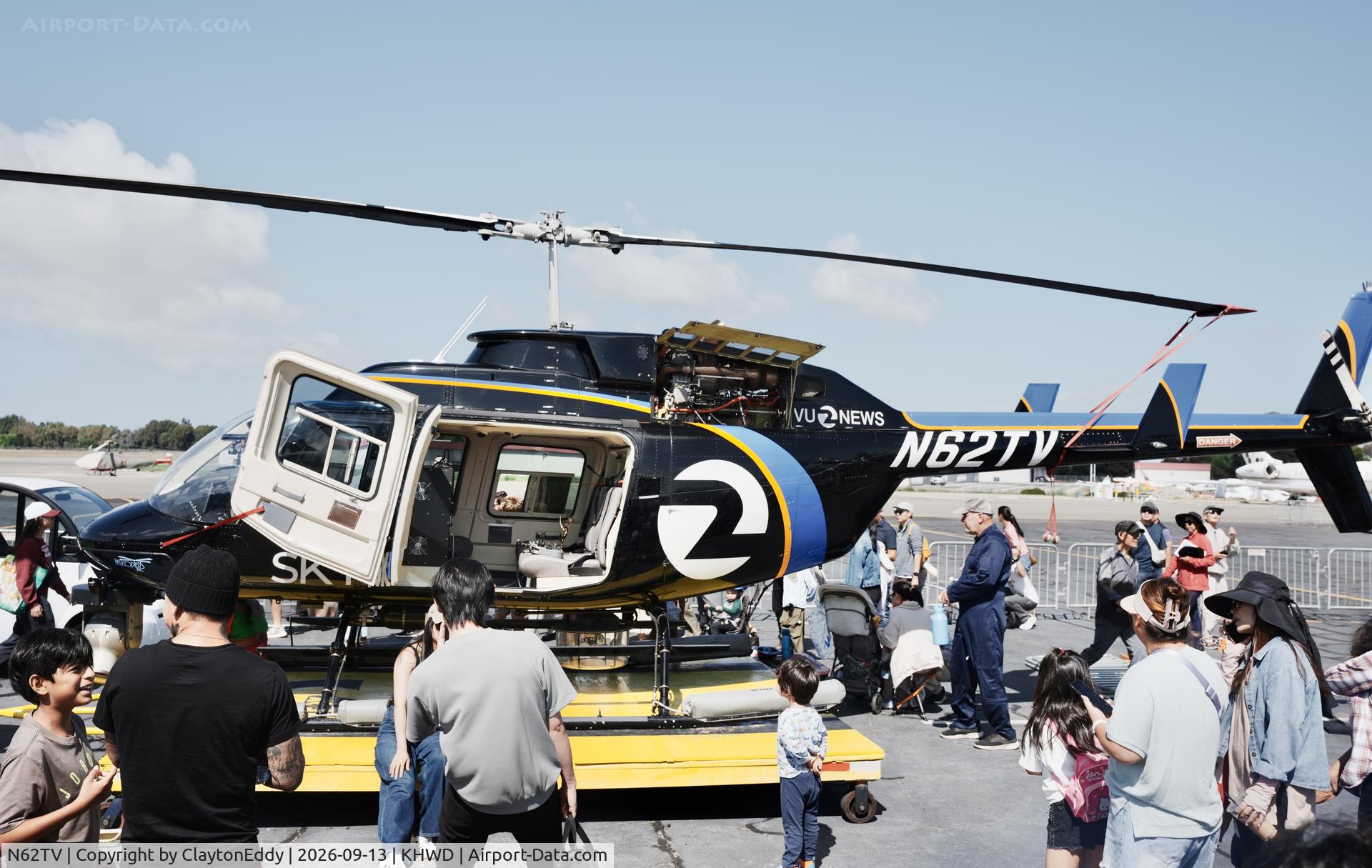 Aircraft N62TV, Bell 206L-4 LongRanger IV LongRanger, c/n 52369, Hayward airport Open House in California 2026., at KHWD, photo by ClaytonEddy