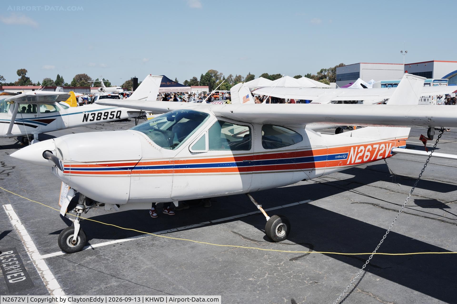 Aircraft N2672V, 1974 Cessna 177RG Cardinal, c/n 177RG0649, Hayward airport Open House in California 2026., at KHWD, photo by ClaytonEddy