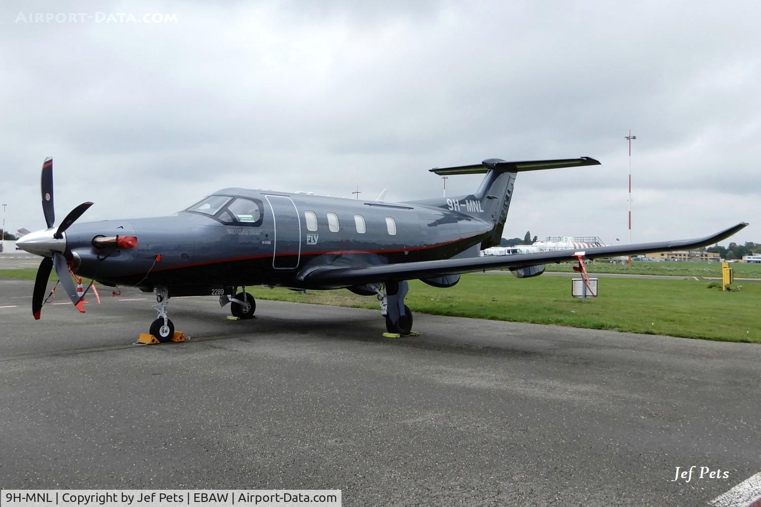 Aircraft 9H-MNL, 2023 Pilatus PC-12 NGX, c/n 2289, At Antwerp Airport on 14-09-2026., at EBAW, photo by Jef Pets
